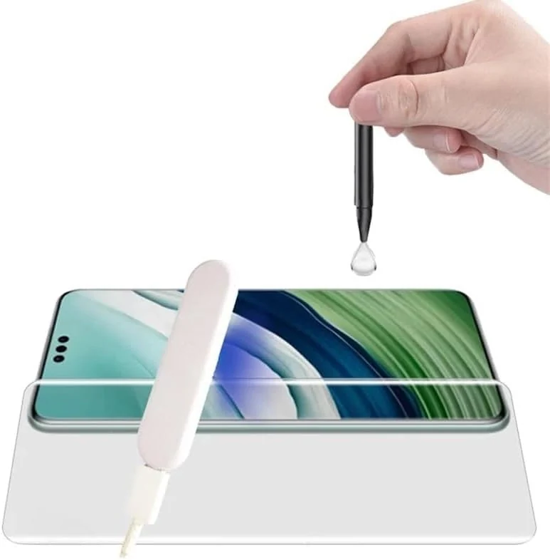 DL3 Mobilak Full Glass Screen Protector For Huawei Mate 60 Pro UV Tempered Glass Full Glue Cover Screen Protector For Huawei Mate 60 Pro Fingerprint Unlock Screen Glass Film - Clear