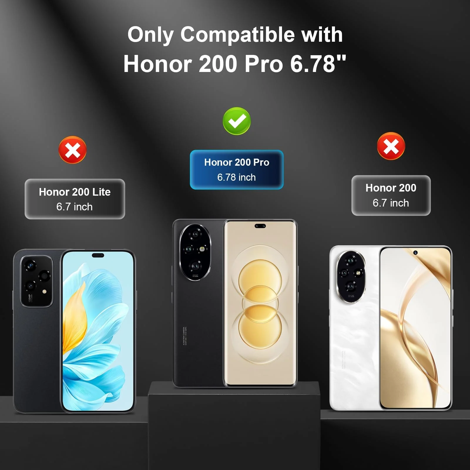DL3 Mobilak Li-to Screen Protector Honor 200 Pro 5G [Liquid UV Tempered Glass] Full Screen adhesive [Sensitive Touch][Fingerprint Sensor Compatible] HD - Clear