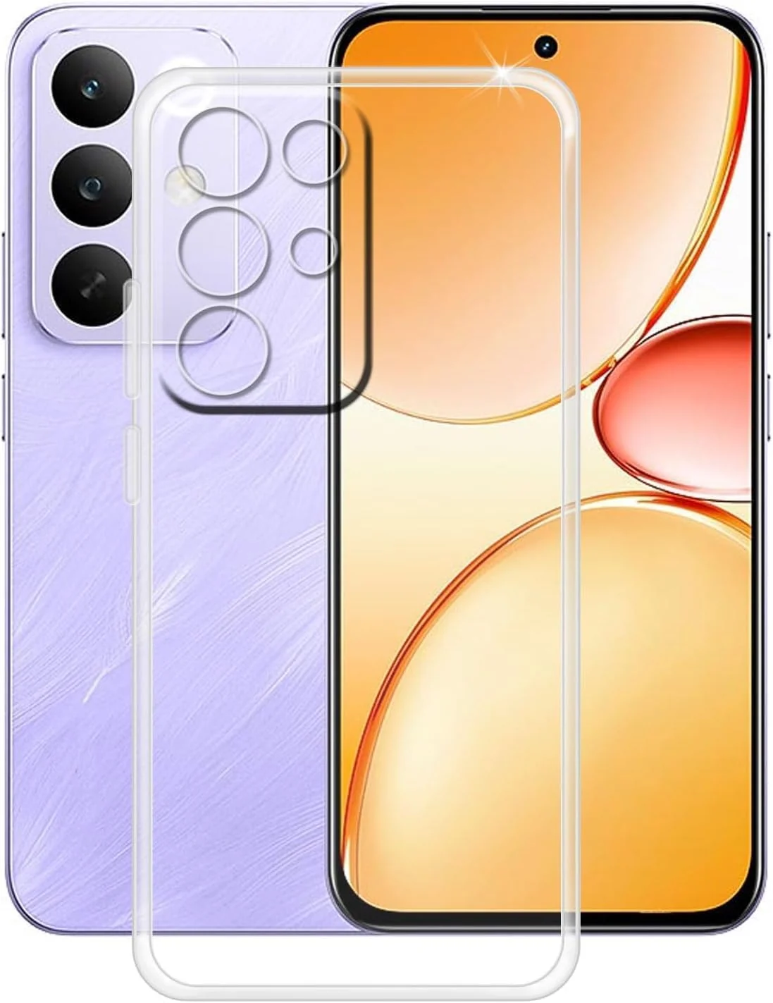 DL3 Mobilak Case Compatible with realme C85 Pro Case Crystal Soft TPU Gel Case Flexible Silicone Anti-Scratch TPU Cover - Clear