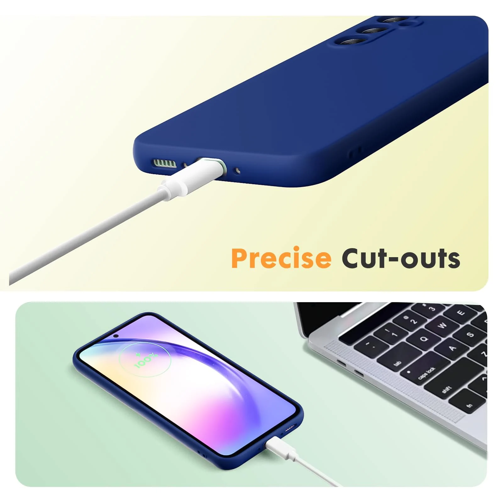 DL3 Mobilak Soft Silicone Gel Bumper Case for Samsung Galaxy A24 4G - Blue 2