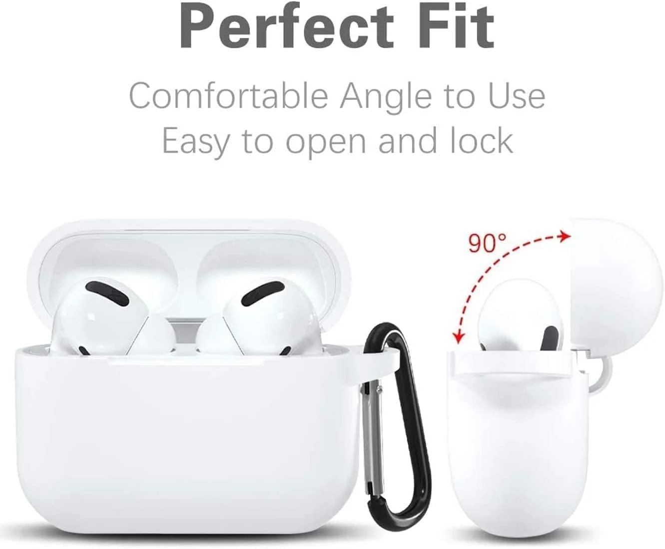DL3 Mobilak Compatible with AirPods Pro 3 (2025) Generation Case Cover, Protective Silicone Skin with Keychain for Women Men for Apple AirPods Pro Gen 3 (2025), Front LED Visible - White