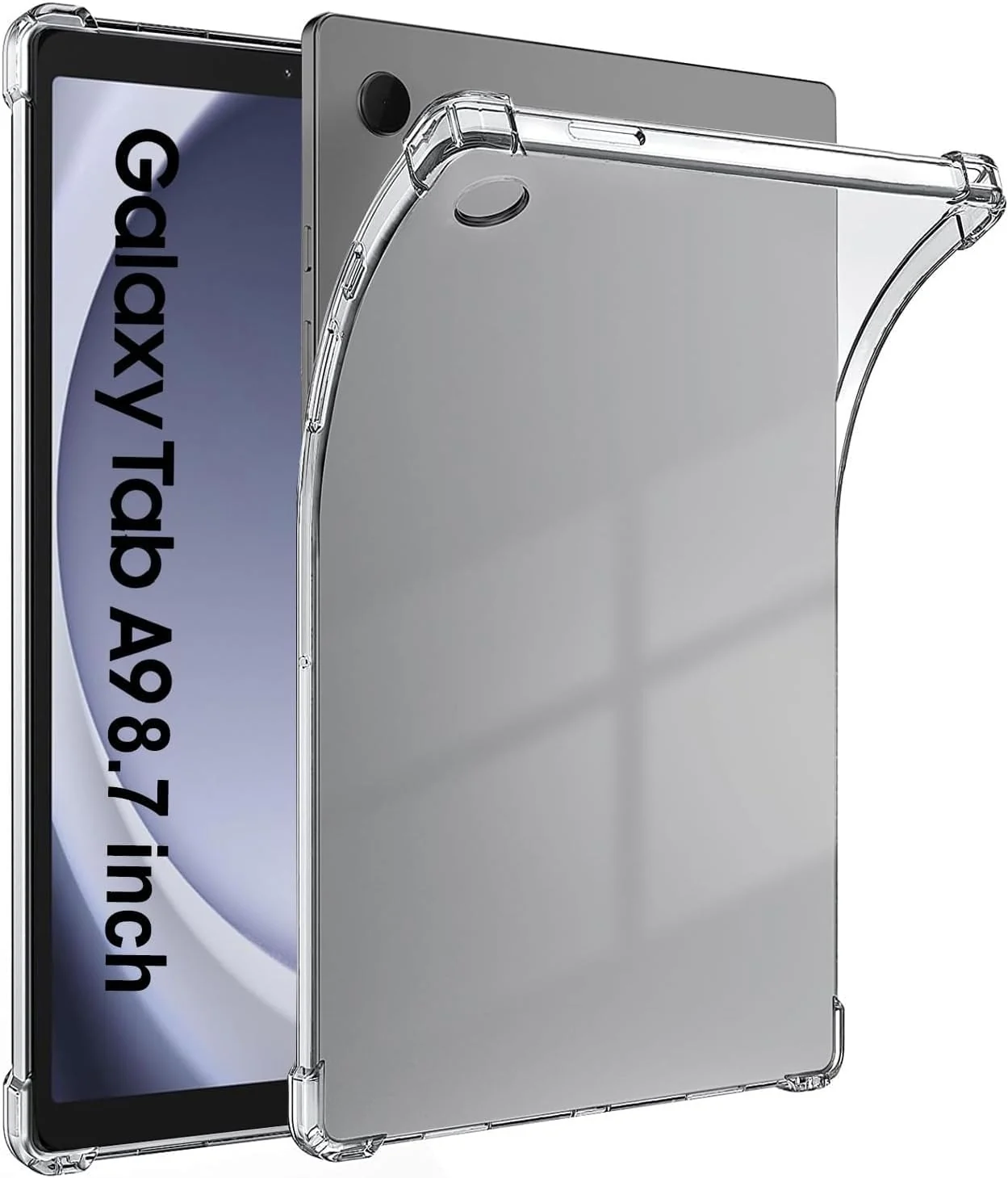 DL3 Mobilak Case For Samsung Galaxy Tab A9 Cover Case 8.7 inch Tablet Cover [SM-X110/X115/X117] Ultra Thin Silicone Shockproof Back Shell HD TPU Protective Cover - Clear