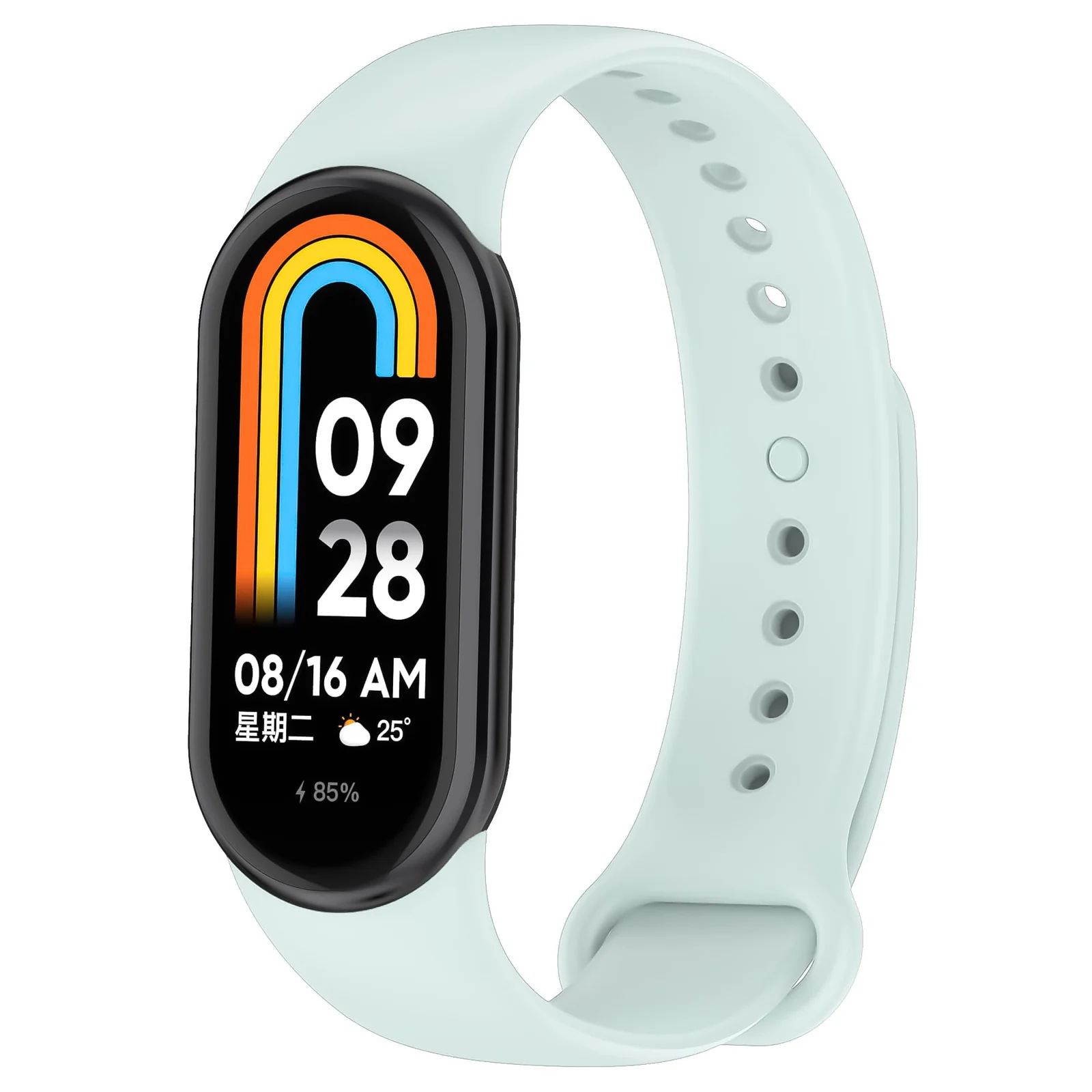 DL3 Mobilak Band Compatible with Xiaomi Mi Band 10/9/8 Replacement Strap, Silicone Skin-Friendly Wrist Strap Adjustable Sports Wristbands for Women Men Xiaomi Smart Band 8/9/10 - Black