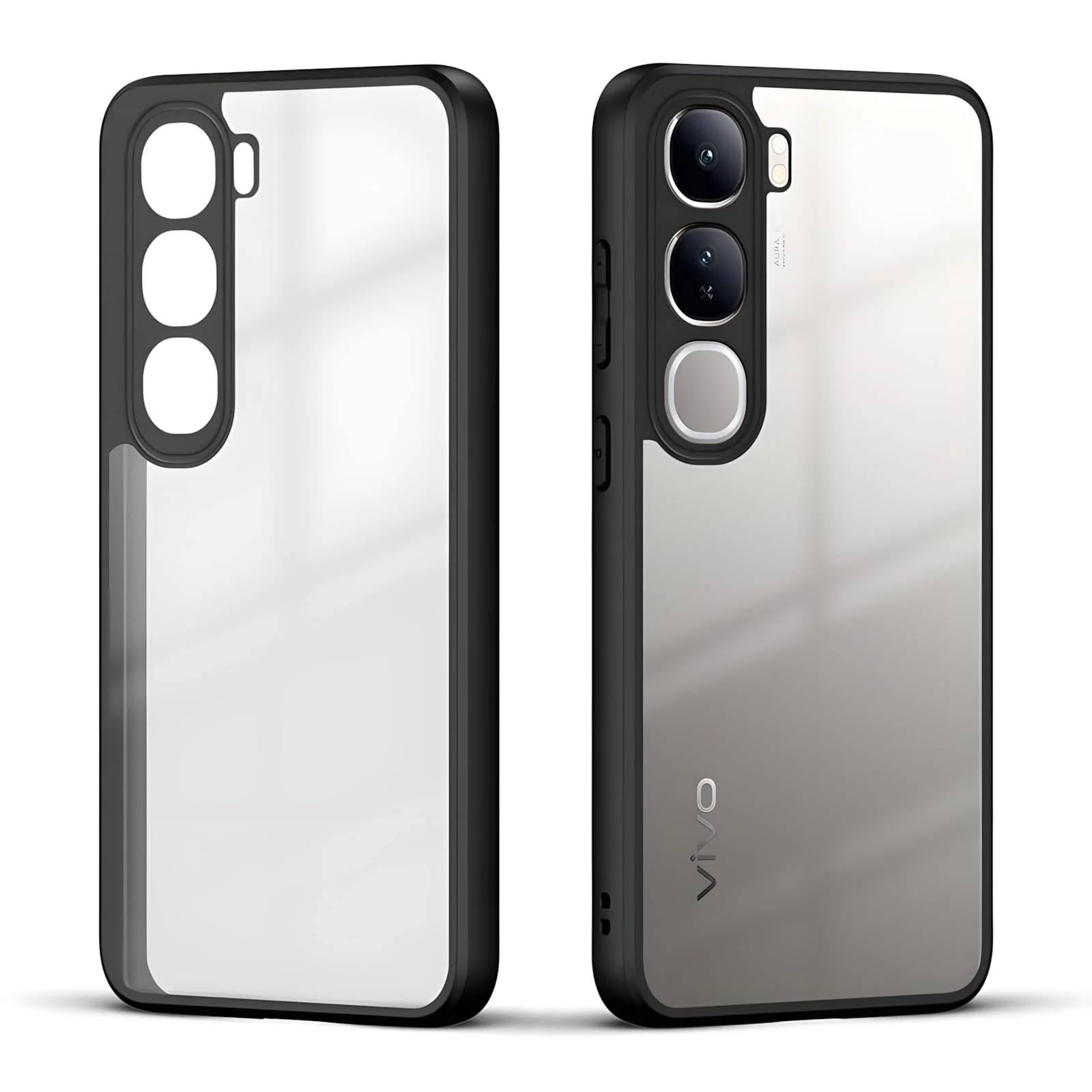 DL3 Mobilak Clear PC and TPU Protective Case for Infinix Hot 60 5G, Infinix Hot 60i with Camera Protection and Military-Grade Protection - Black