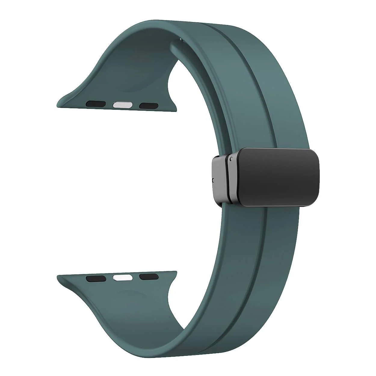 DL3 Mobilak Magnetic Strap for Apple Watch Band 49mm 45mm 44mm 41mm 40mm 38mm 42mm, Sport Silicone Replacement Wristband Strap for iwatch Series 9 8/7/6/5/4/3/2/SE (A. Pine, 42mm/44mm/45mm/49mm) - A.Pine Green