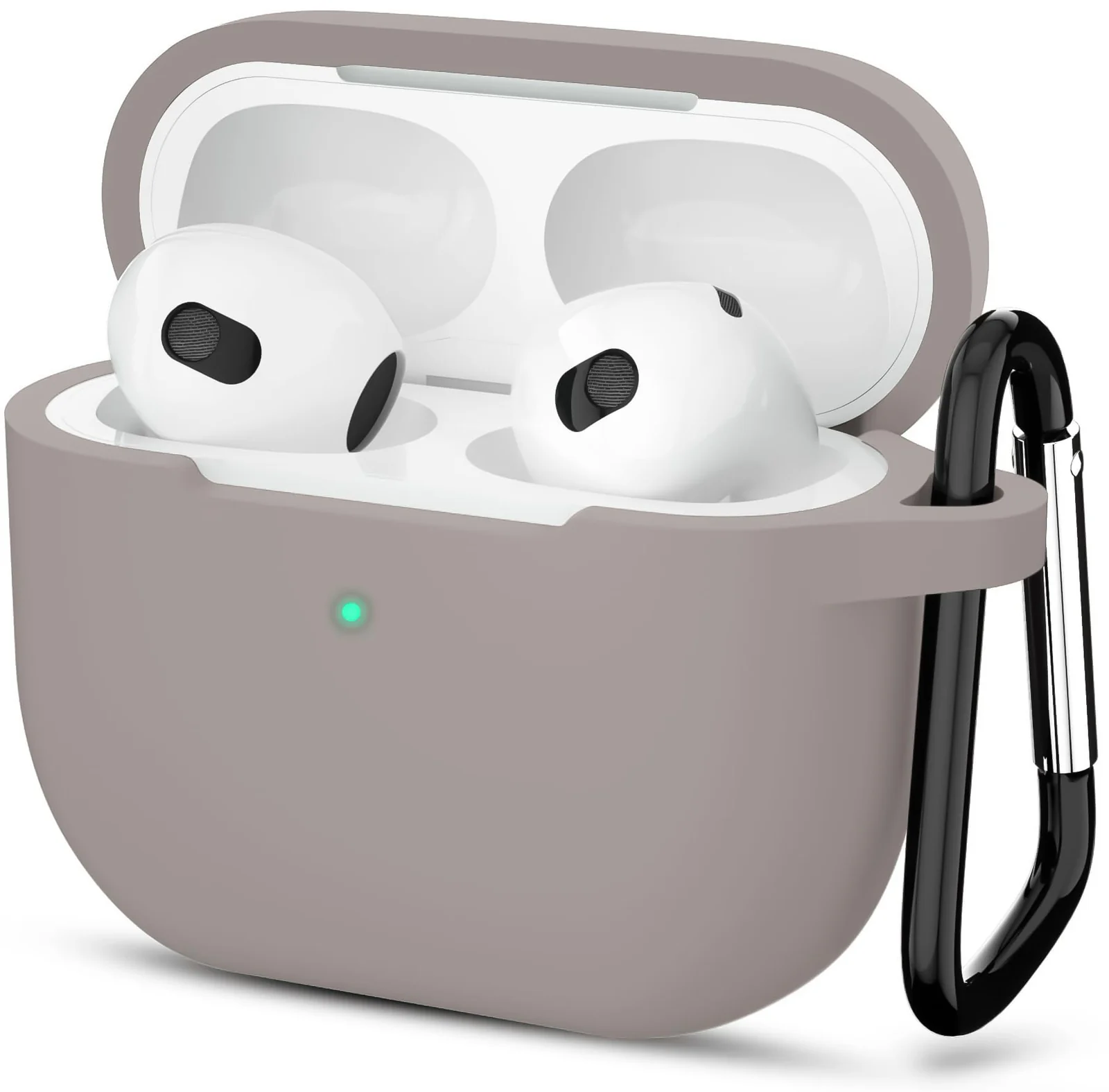 DL3 Mobilak AirPods 3 Case Cover, Silicone Protective Accessories Skin with Keychain Compatible with Apple AirPod 3rd Generation 2021 for Women Girl, Front LED Visible