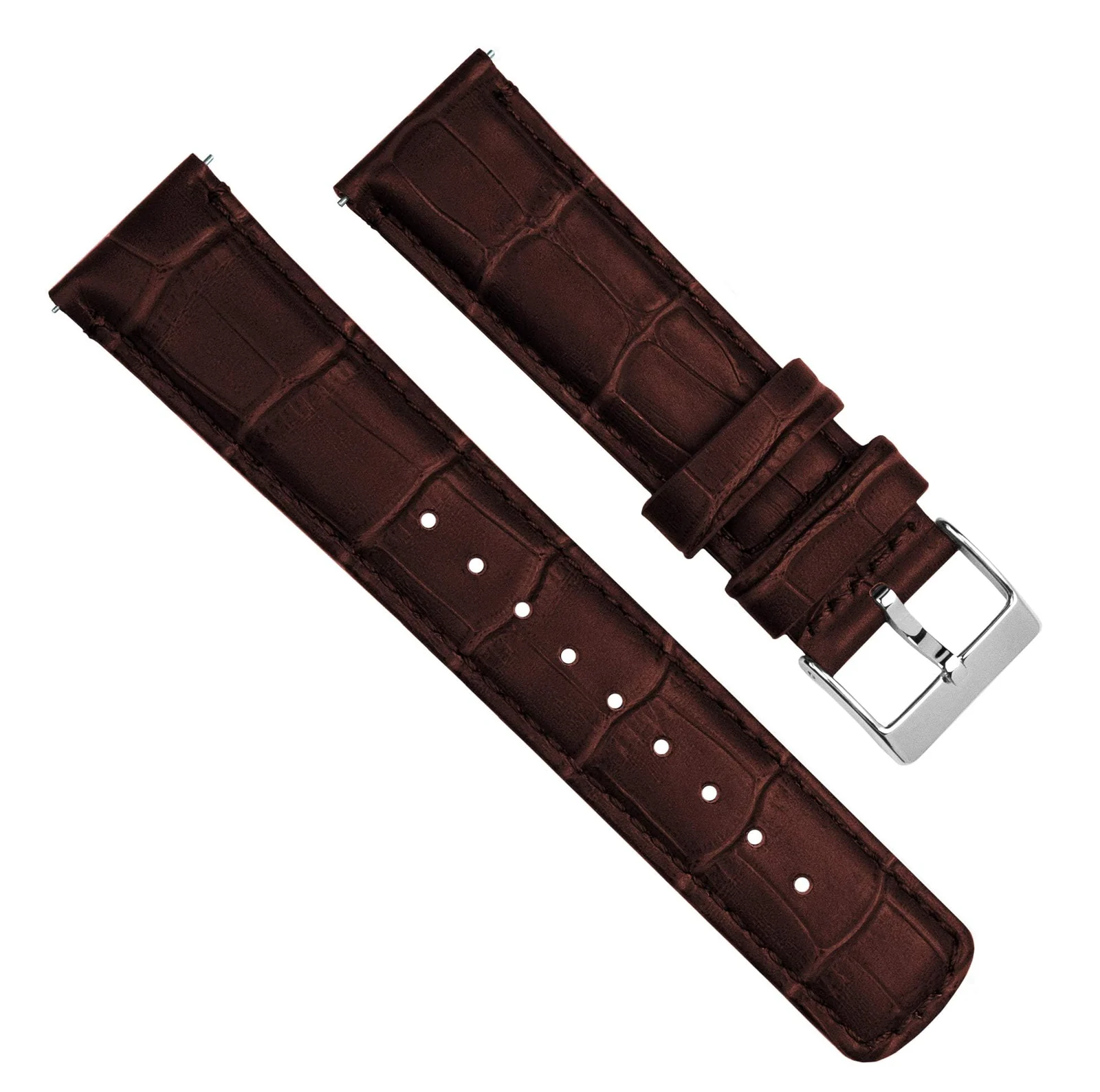 DL3 Mobilak Strap Leather 22MM Band For Samsung Galaxy Watch 3 45mm/Watch 46mm/Gear S3/Huawei watch GT5 GT4 GT3 46MM/Watch 4/3/GT2E/GT2 Pro/GT 3 Pro/GT5 Pro/GT GT2 46MM/Amazfit GTR 4/3/3 Pro/2/2e - Coffee Brown