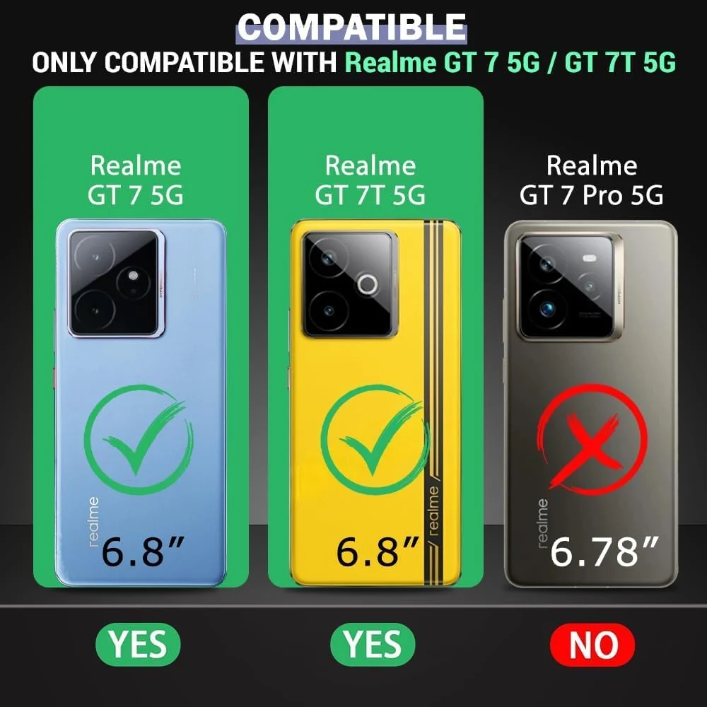 Mobigon Case Compatible with realme GT 7, Case Crystal Soft TPU Gel Case Flexible Silicone Anti-Scratch Camera Protection TPU Cover - Clear