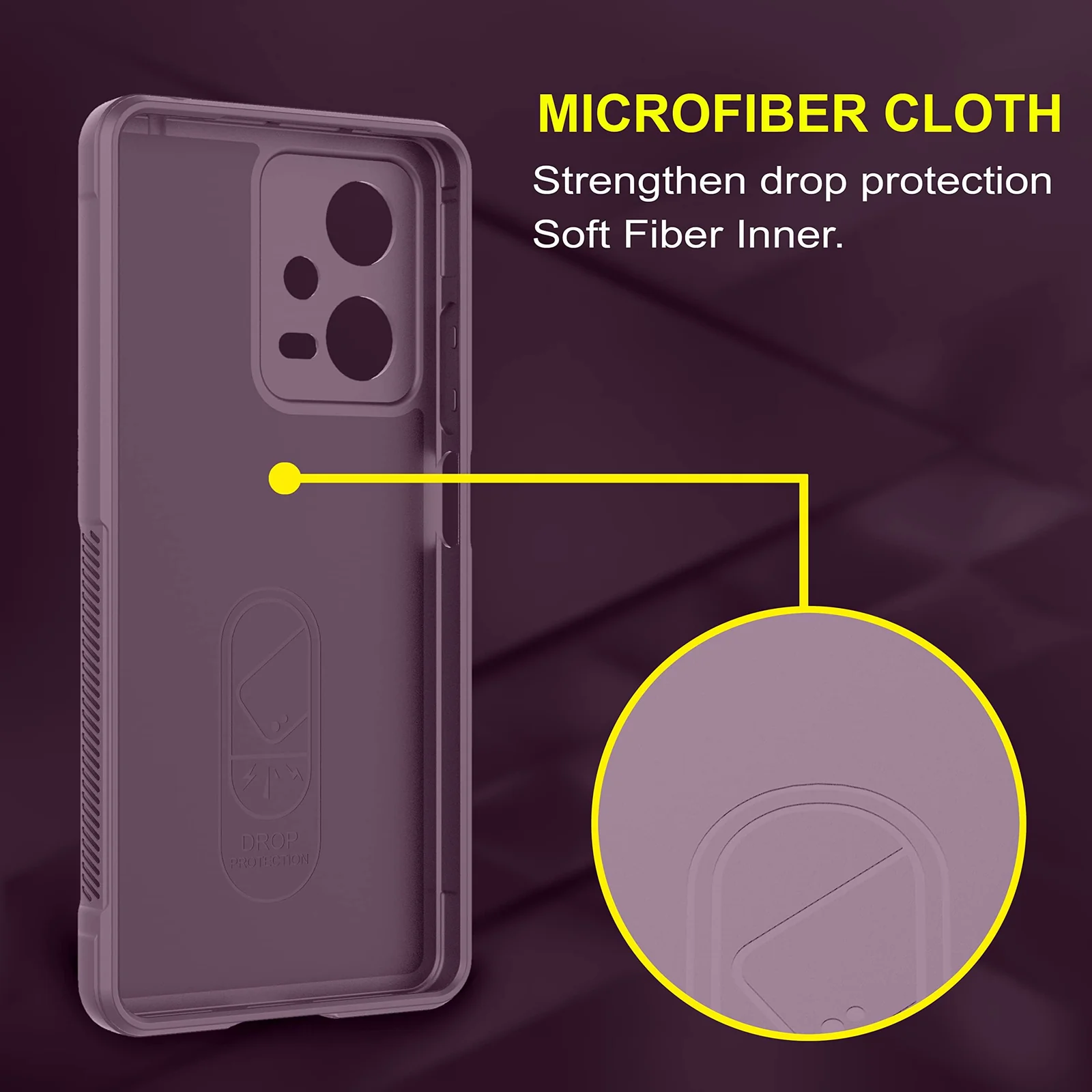 DL3 Mobilak Rugged Protective Case for Xiaomi Redmi Note 12 5G / Poco X5 5G, Camera protection, Shock-absorbing protection, Non-slip grip - Purple