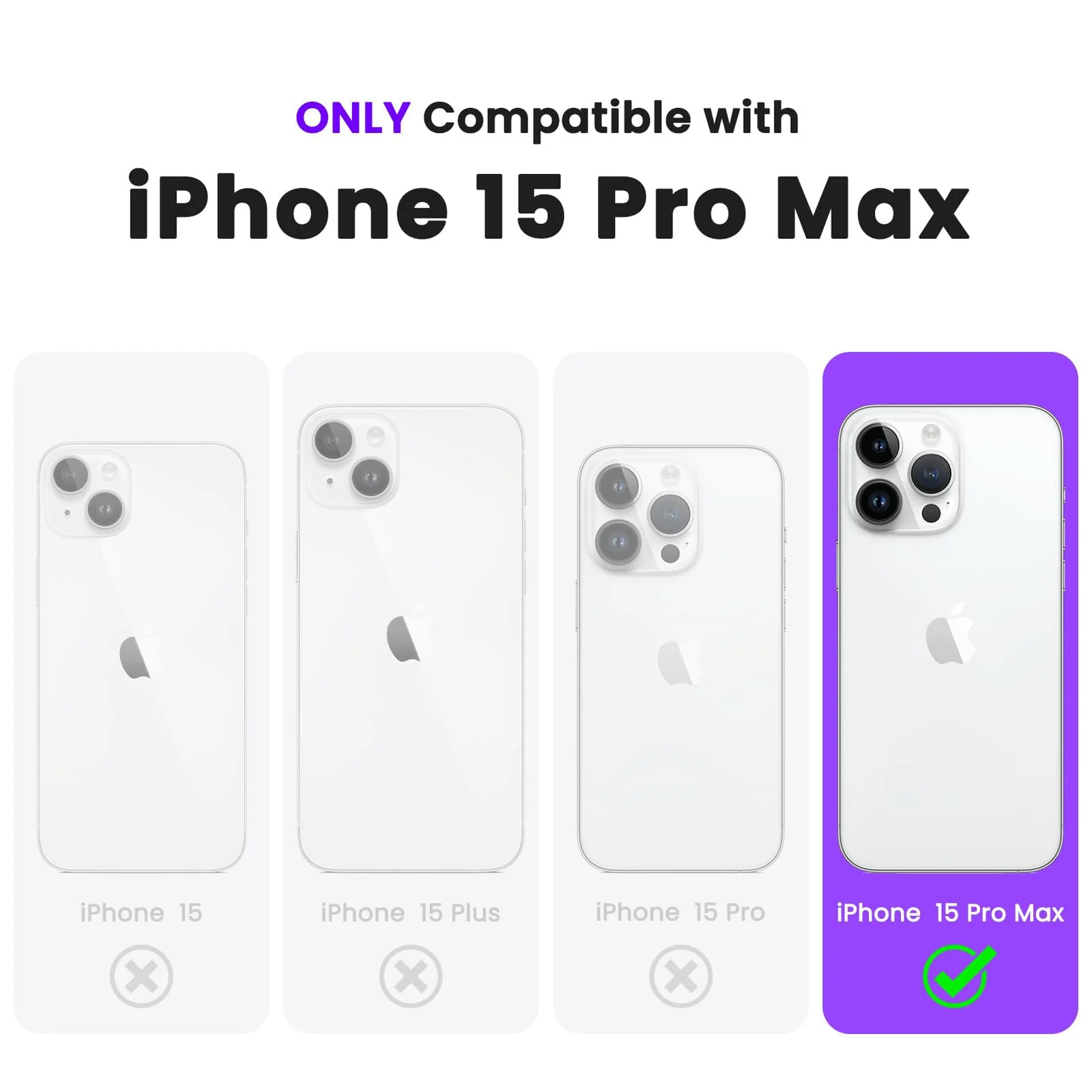 DL3 Mobilak Liquid Silicone Case for iPhone 15 Pro Max, Supports wireless charging, Shock-absorbing protection, Scratch-resistant surface - Black