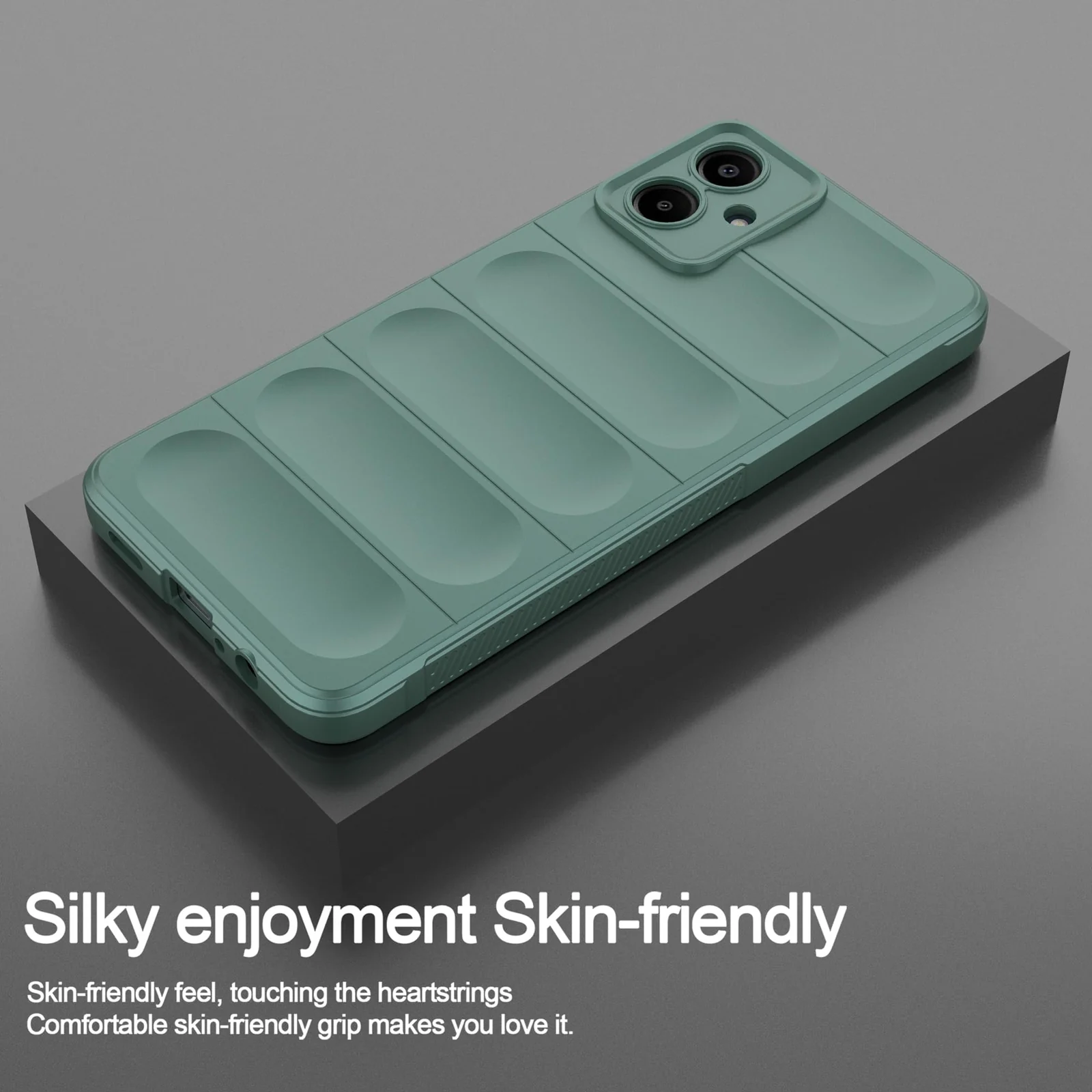 DL3 Mobilak Flexible Silicone and TPU Protective Case with Camera Protection for Samsung Galaxy A06 - Green