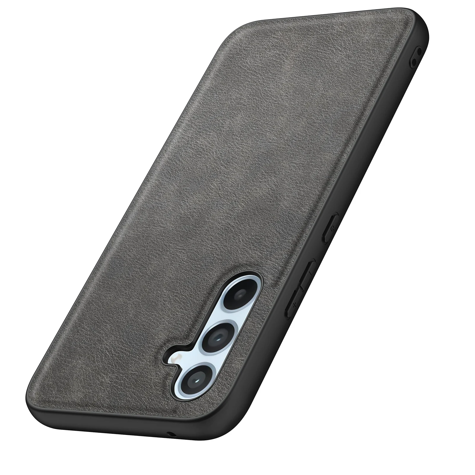 DL3 Mobilak Faux Leather Protective Case for Samsung Galaxy A54 5G with Camera Protection and Shockproof Design - Grey