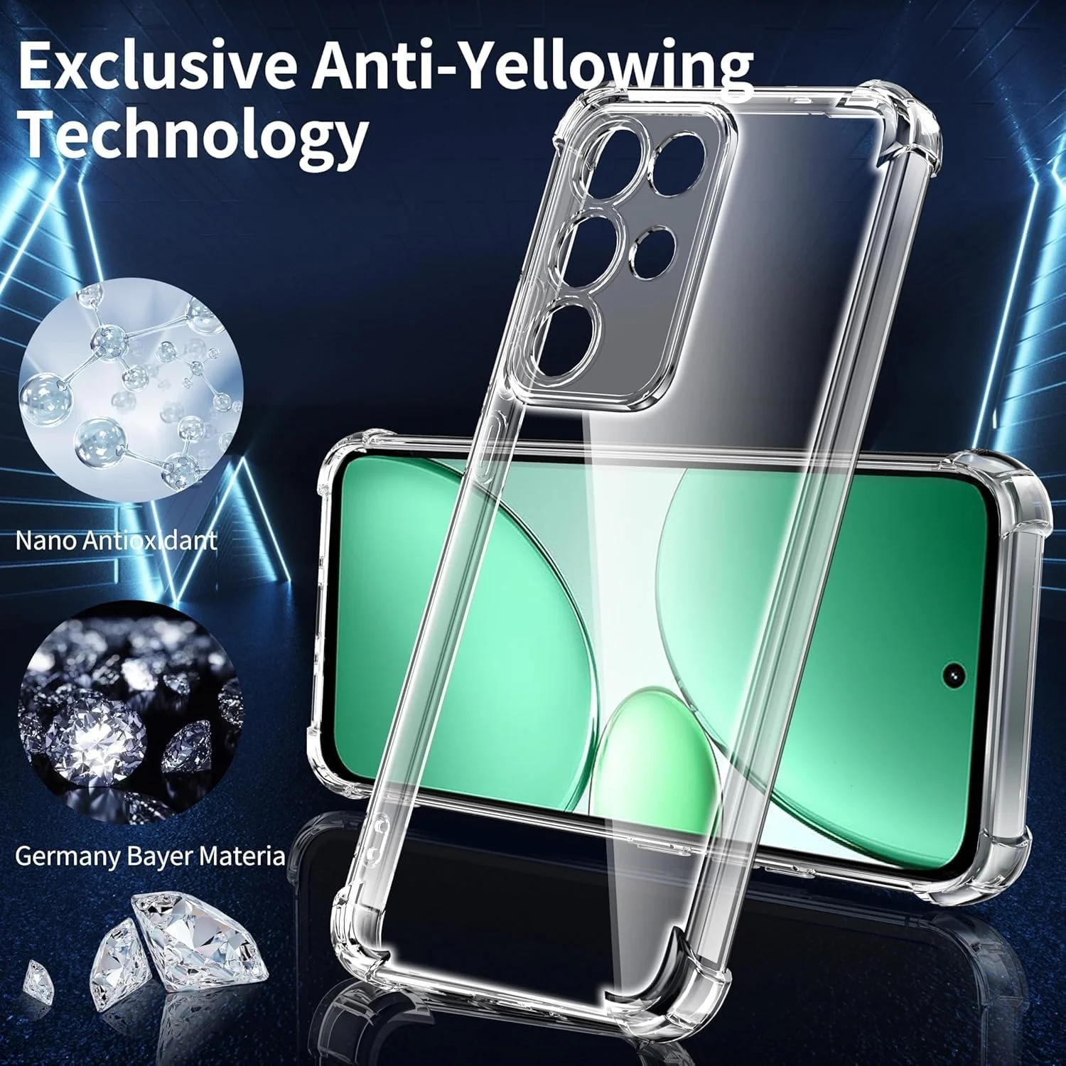 DL3 Mobilak Clear TPU Protective Case for realme C85 Pro with Camera Protection and Shockproof Design - Clear