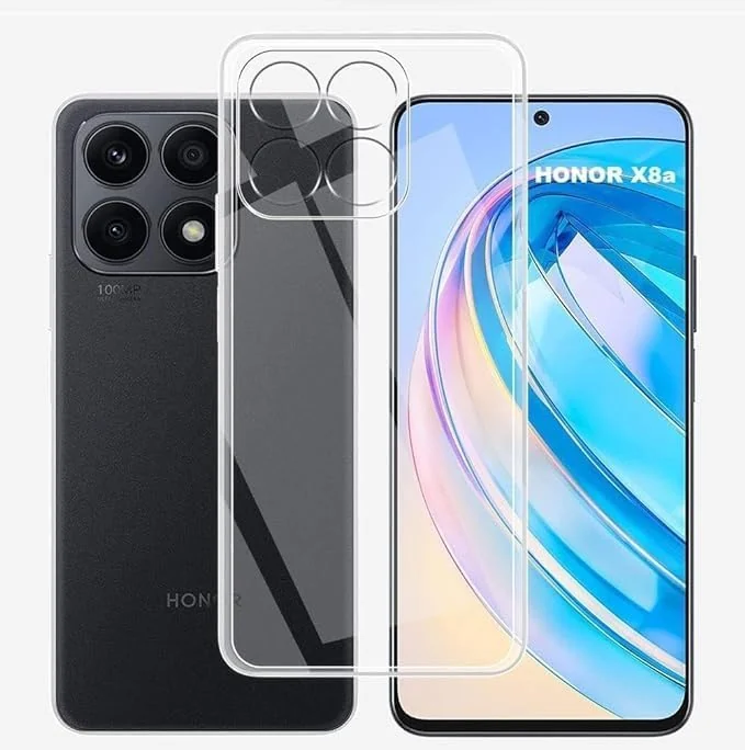 DL3 Mobilak Case Compatible with Honor X8A Case Crystal Soft TPU Gel Case Flexible Silicone Anti-Scratch Camera Protection TPU Cover - Clear