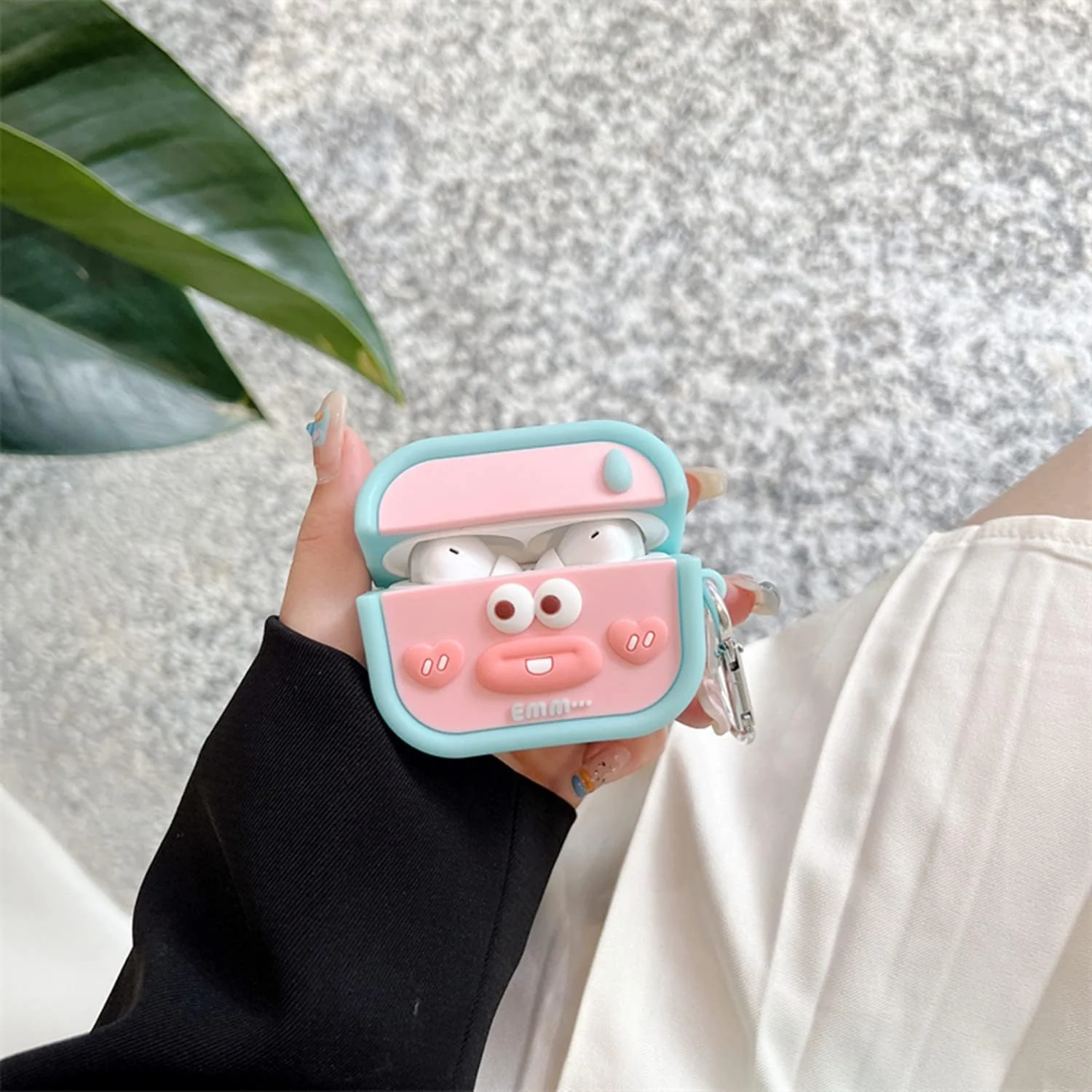 DL3 Mobilak For AirPods Pro Case Soft Silicone Shockproof Cover for Apple AirPods Pro, New 3D Cute Cartoon Creative Fun Case Skin with Keychain Design for AirPods Pro Charging Case 2019 - Style 16