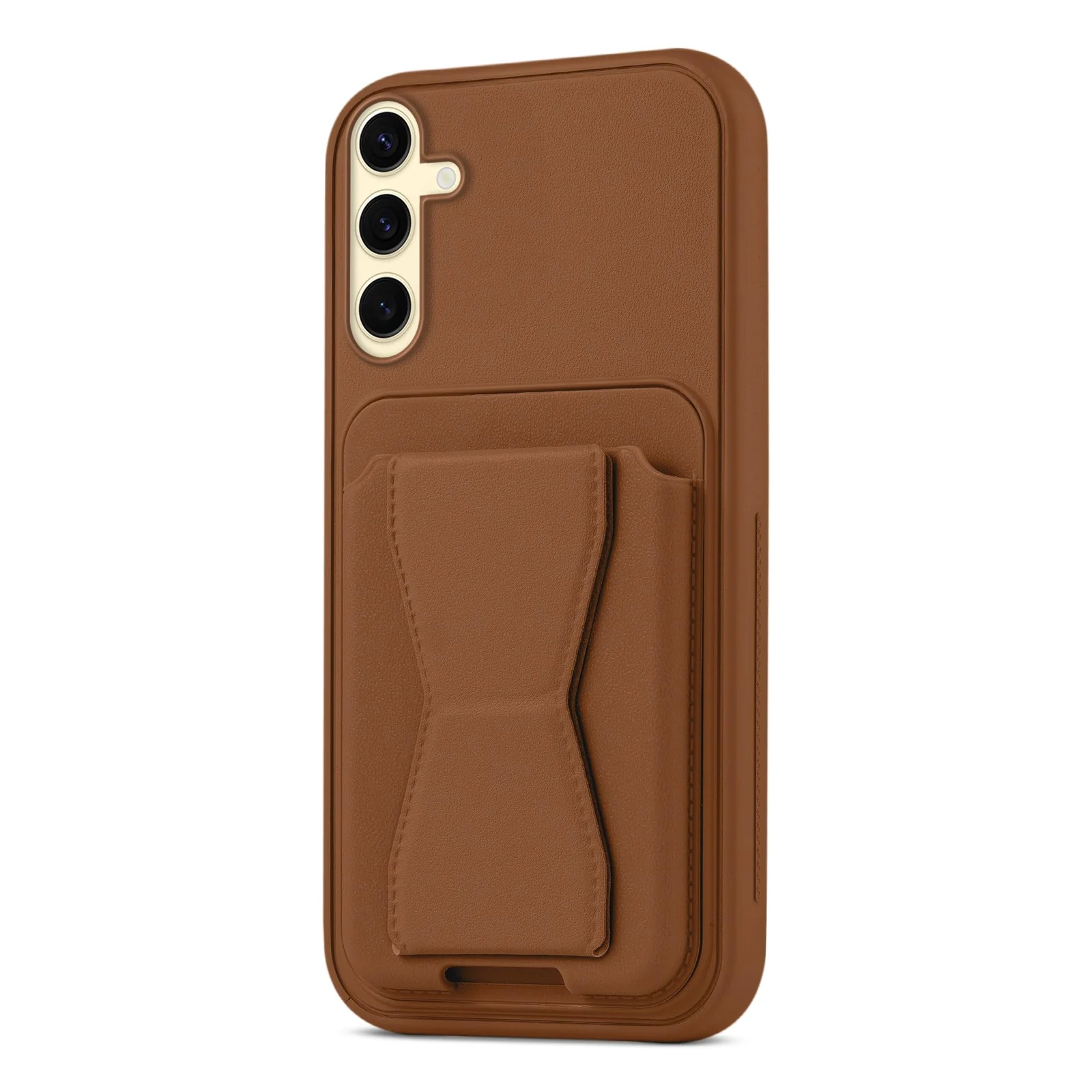 DL3 Mobilak Leather Wallet Case for Honor 400 5G, Camera protection, Shock-absorbing protection, Built-in kickstand - Brown
