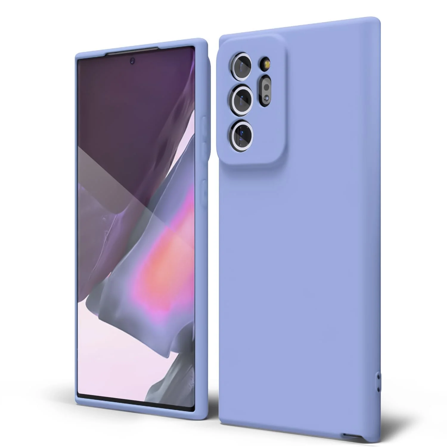 DL3 Mobilak Soft Silicone Protective Case for Samsung Galaxy Note 20 Ultra with Microfiber Lining and Shockproof Design - Baby Blue