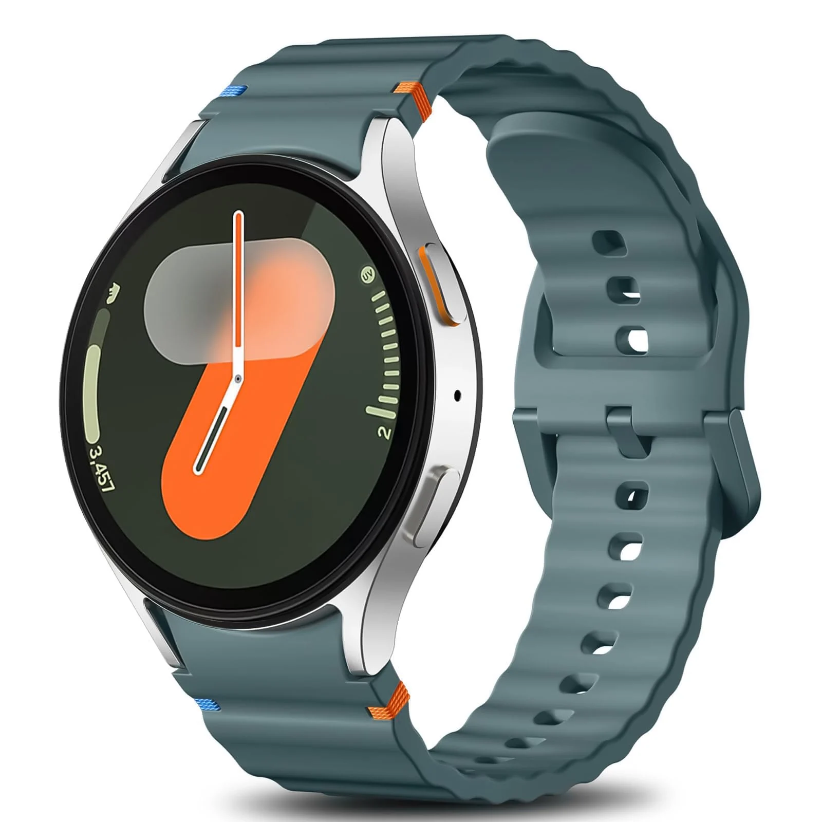 DL3 Mobilak No Gap Sport Bands For Samsung Galaxy Watch 7 6 5 4 FE Strap 40mm 44mm, Soft Silicone Sport Band for Galaxy Watch 6 Classic Straps 47mm 43mm/Galaxy Watch 5 Pro/Watch 4 Classic 42mm 46mm for Men Women