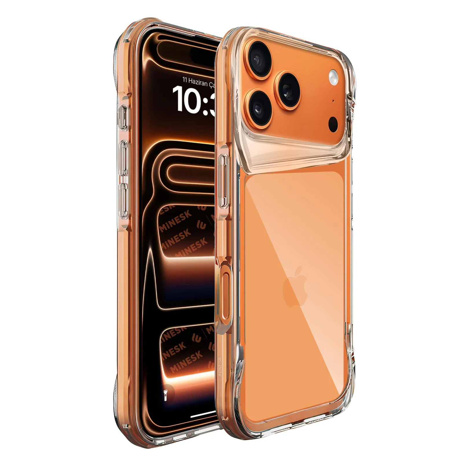 DL3 Mobilak Clear PC and TPU Protective Case for iPhone 17 Pro with Camera Protection and Military-Grade Protection - Clear