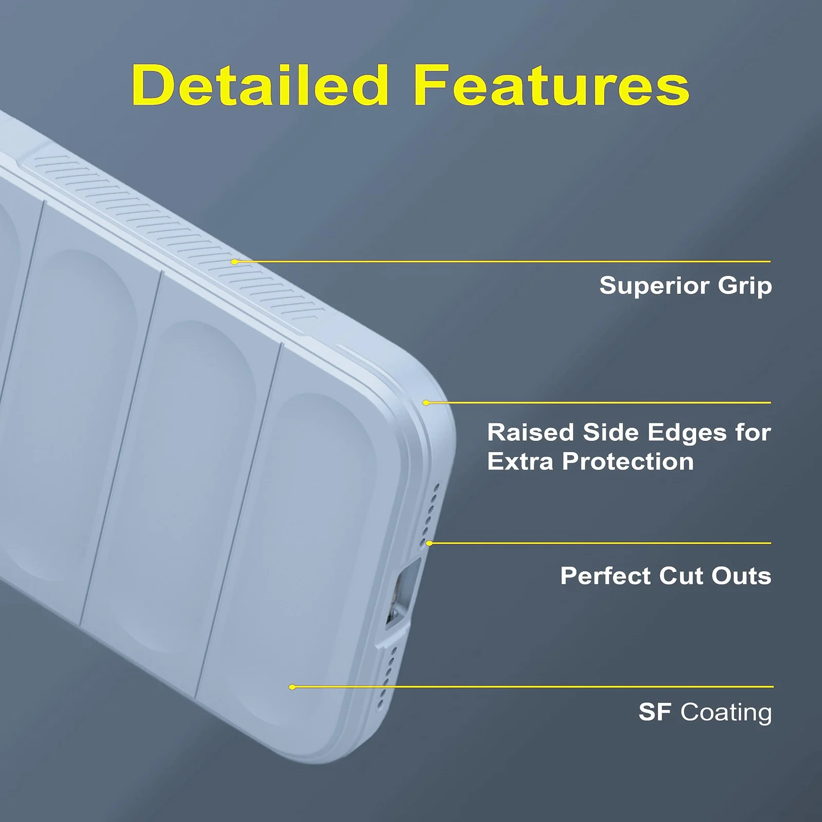 DL3 Mobilak Silicone Case for Apple iPhone 12 Heavy Duty Protective [Slim Fit] Shockproof Soft Flexible Protective Design Shock-Absorption TPU Cover With Camera Protection - Baby Blue