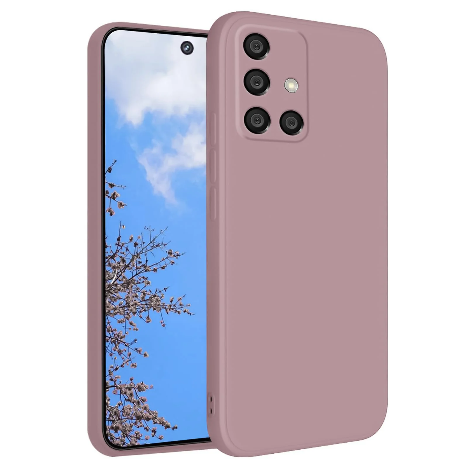 DL3 Mobilak Soft Silicone Protective Case for Samsung Galaxy A51 with Microfiber Lining and Shockproof Design - Cashmere