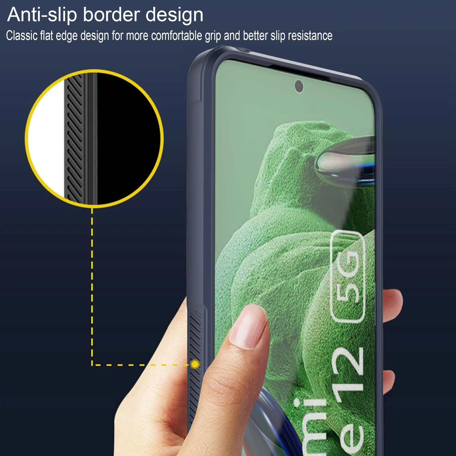DL3 Mobilak Rugged Protective Case for Xiaomi Redmi Note 12 5G / Poco X5 5G, Camera protection, Shock-absorbing protection, Non-slip grip - Dark Gray