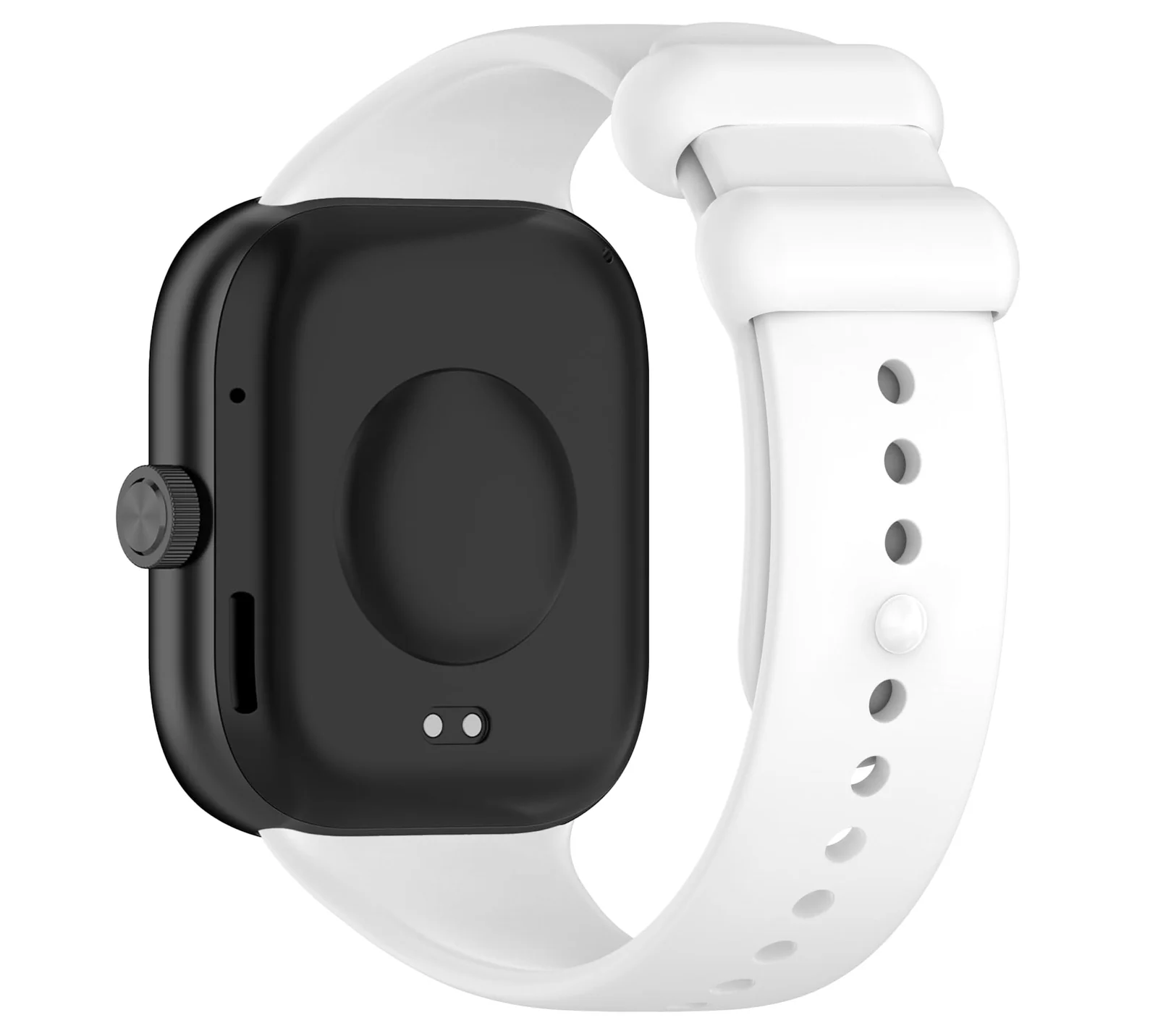 DL3 Mobilak Sport Strap Compatible with Xiaomi Redmi Watch 4/ Xiaomi Band 8 pro, Soft Silicone Sports Wristband for Men Women, Double Ring Adjustable Replacement - White