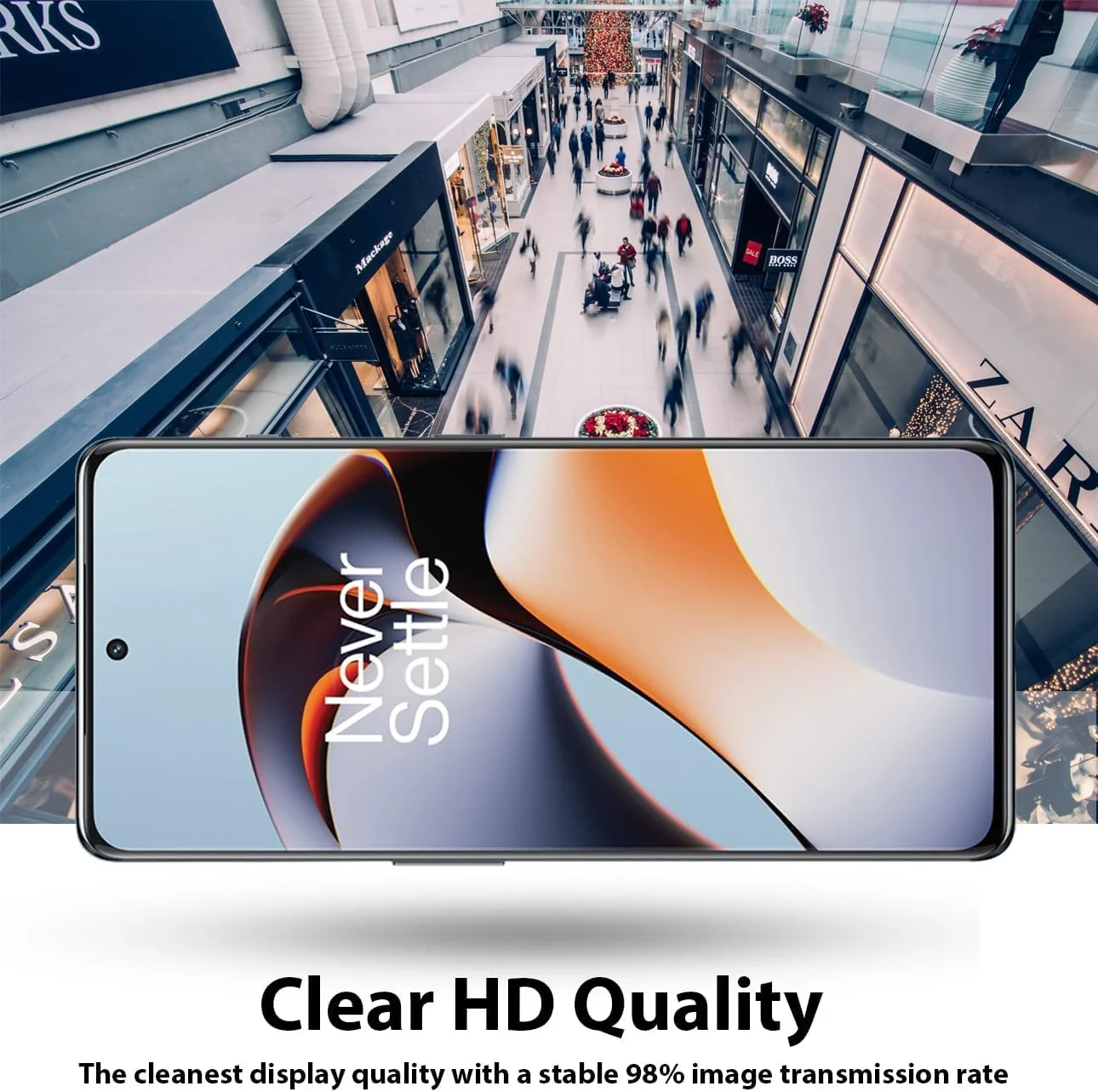 DL3 Mobilak 5D Full Glass Screen Protector For Oneplus 11R Frame Protector - Black