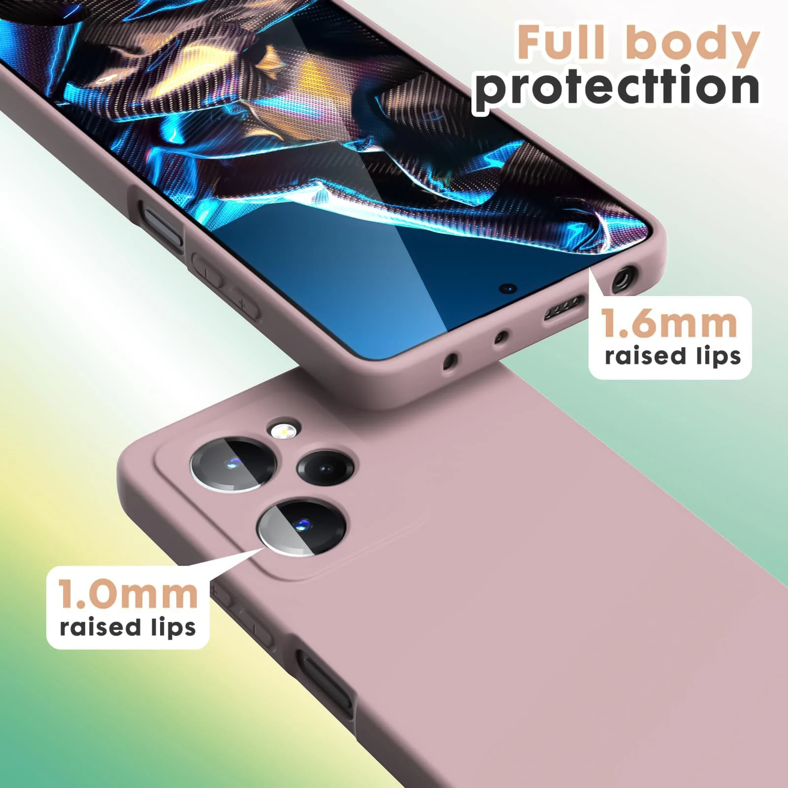 DL3 Mobilak POCO X5 Pro 5G Case, Soft Flexible Silicone Gel Rubber Bumper Cover, Full Body Shockproof Protective Phone Case - Cashmere