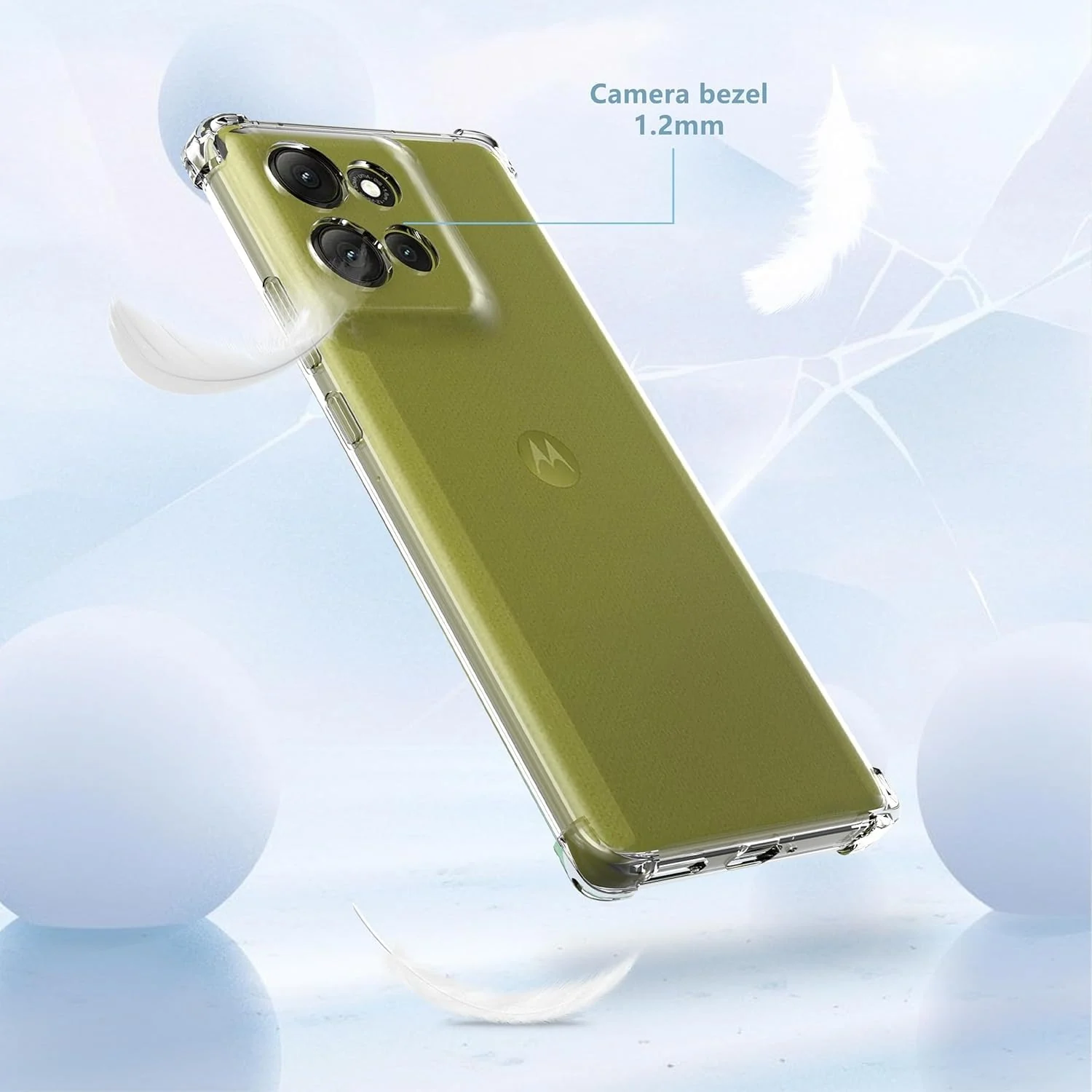 DL3 Mobilak Case Compatible with Motorola Moto G86, Cover Silicone TPU Gorilla Anti-shock Protector Camera Shockproof Corners - Clear