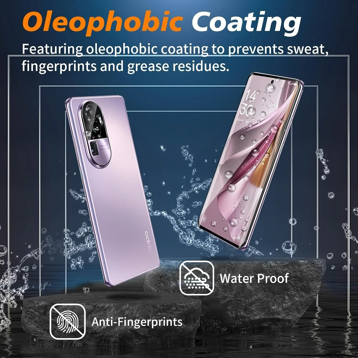 DL3 Mobilak Full Curved 5D Glass Screen Protector Full Glue For OPPO Reno 10 5G- Black - Clear