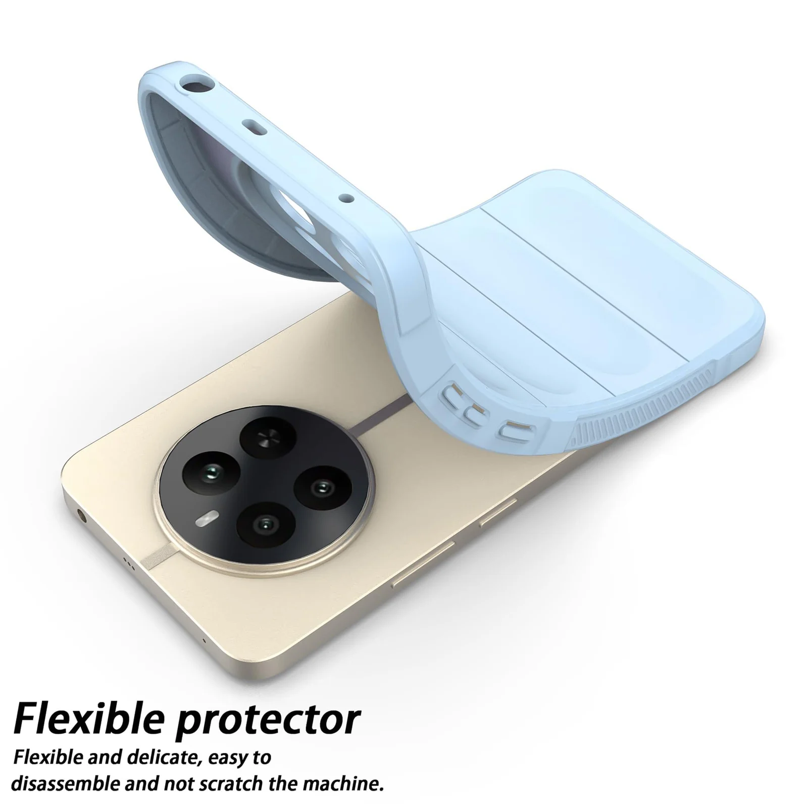 DL3 Mobilak Rugged Protective Case for realme 12 4G / realme 12 + Plus 5G / realme 13 4G, Camera protection, Shock-absorbing protection, Non-slip grip - Baby Blue