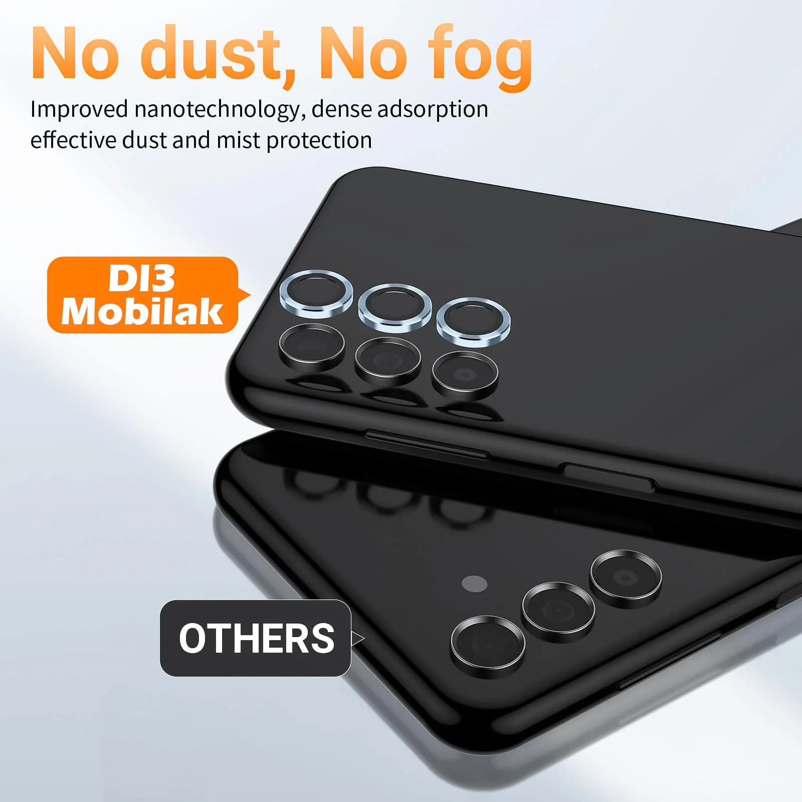 DL3 Mobilak Camera Lens Protector for Samsung Galaxy S24 FE Accessories, 9H Tempered Glass Metal Individual Ring Camera Cover Screen Protector for Samsung S24 FE, Case Friendly, Anti Scratch - Blue