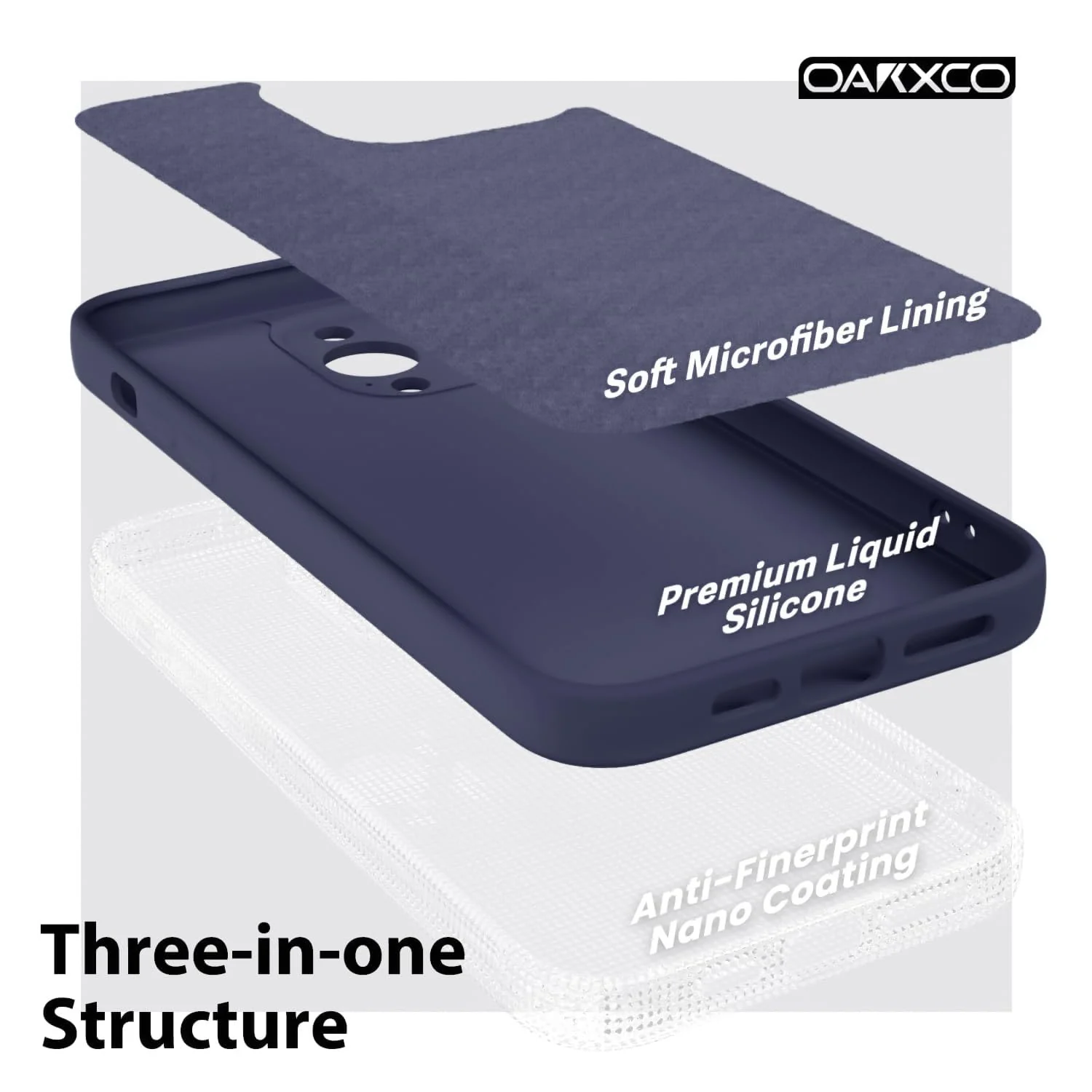 DL3 Mobilak Silicone Protective Case for iPhone 13 Pro Max (6.7 Inch), Does not support wireless charging, Built-in kickstand, Anti-fingerprint finish - Blue