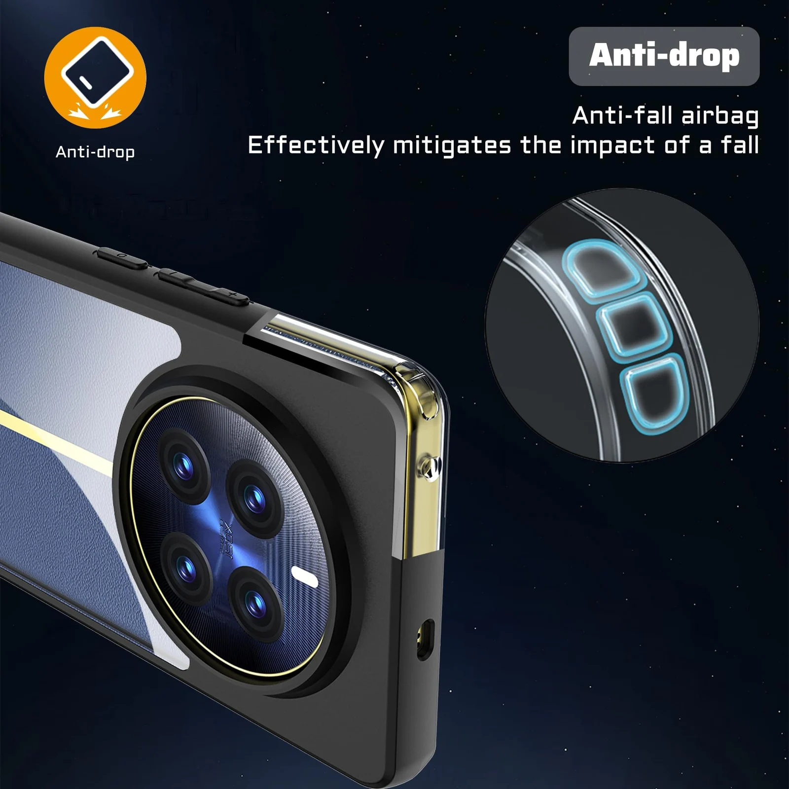 DL3 Mobilak Silicone Protective Case for realme 12 Pro & realme 12 Pro+ Plus 5G - Black