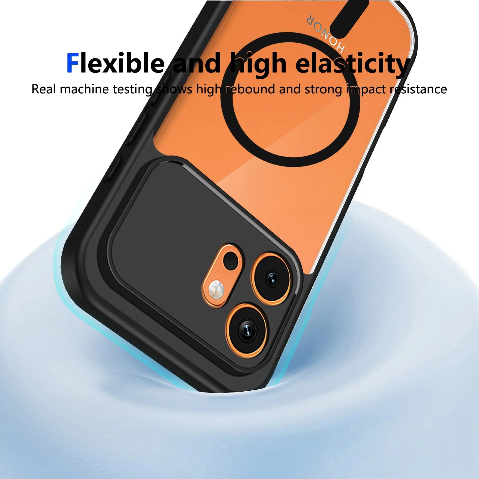 DL3 MOBILAK Clear Three-Layer Protective Phone Case for Honor 600 5G - Black
