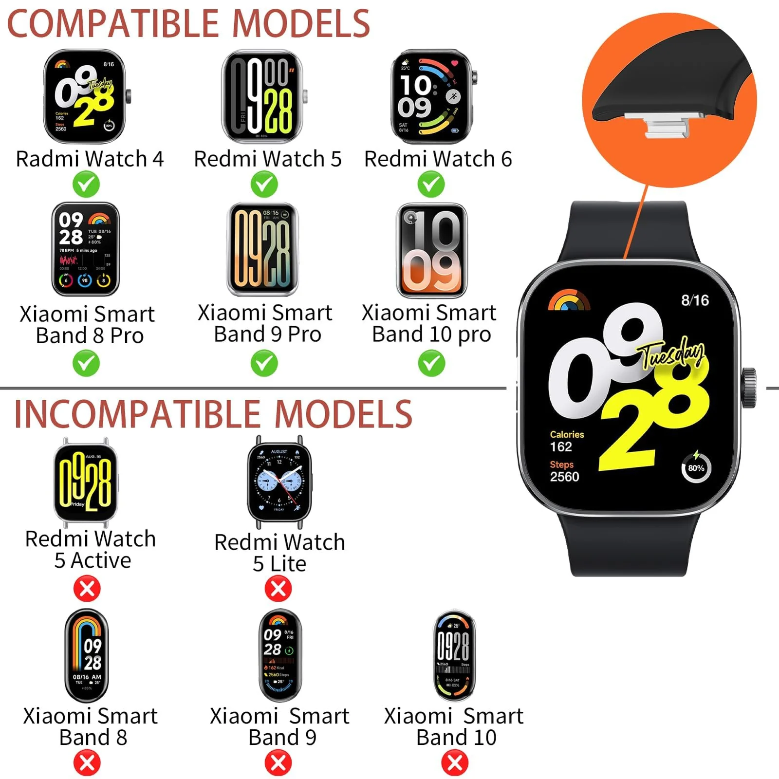 DL3 Mobilak Bracelet Compatible with Xiaomi Redmi Watch 6/5/4 / Xiaomi Smart Band 10 Pro/9 Pro/8 Pro, Soft TPU Replacement Strap Sports, Strap for Men and Women - Lime