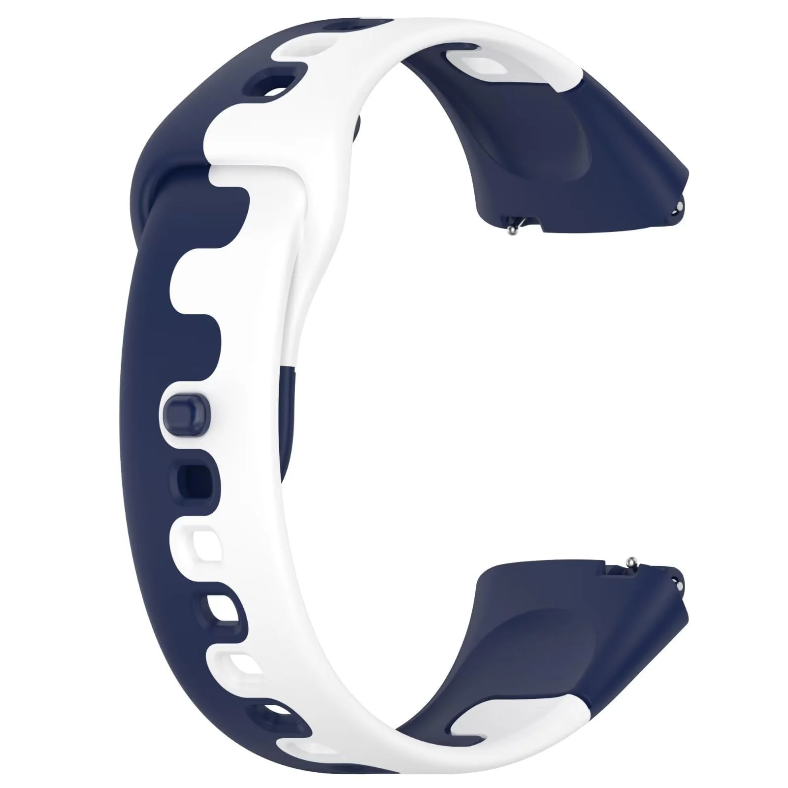 DL3 Mobilak Strap Silicone Compatible With Xiaomi Redmi Watch 3 Active/Redmi Watch 3 Lite, Sport Silicone Watch Band Wrist Strap, Bracelet Wristband Wrist Strap - Blue & White