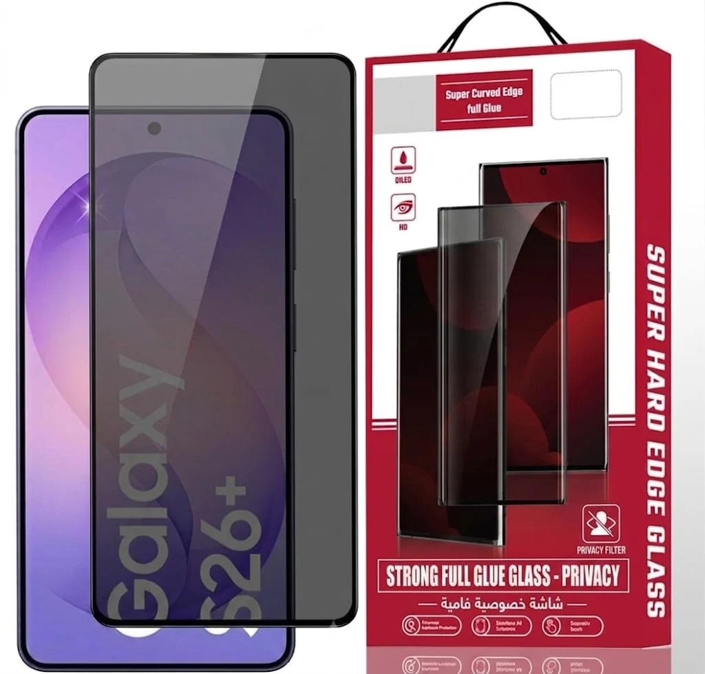 DL3 MOBILAK Anti-Spy 9H Tempered Glass Screen Protector for Samsung Galaxy S26 Plus 5G, Black