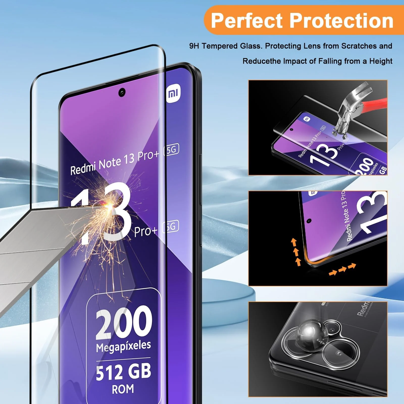 DL3 Mobilak Screen Protector for realme 13 Pro/realme 13 Pro+ Plus 5G, Tempered Glass Screen Saver Premium HD Protective, Scratch Resistant, NO-Bubble, 9H Hardness, Full Coverage Film - Clear