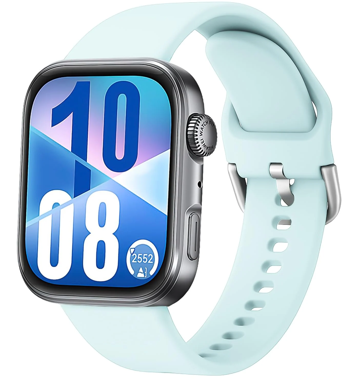 DL3 Mobilak Silicone Bracelet for Huawei Watch Fit 3/Watch Fit 4 Pro/Fit 4 Strap, Soft Silicone Sport Replacement Strap for Women/Men, Adjustable Waterproof Sports Band - A-turquoise