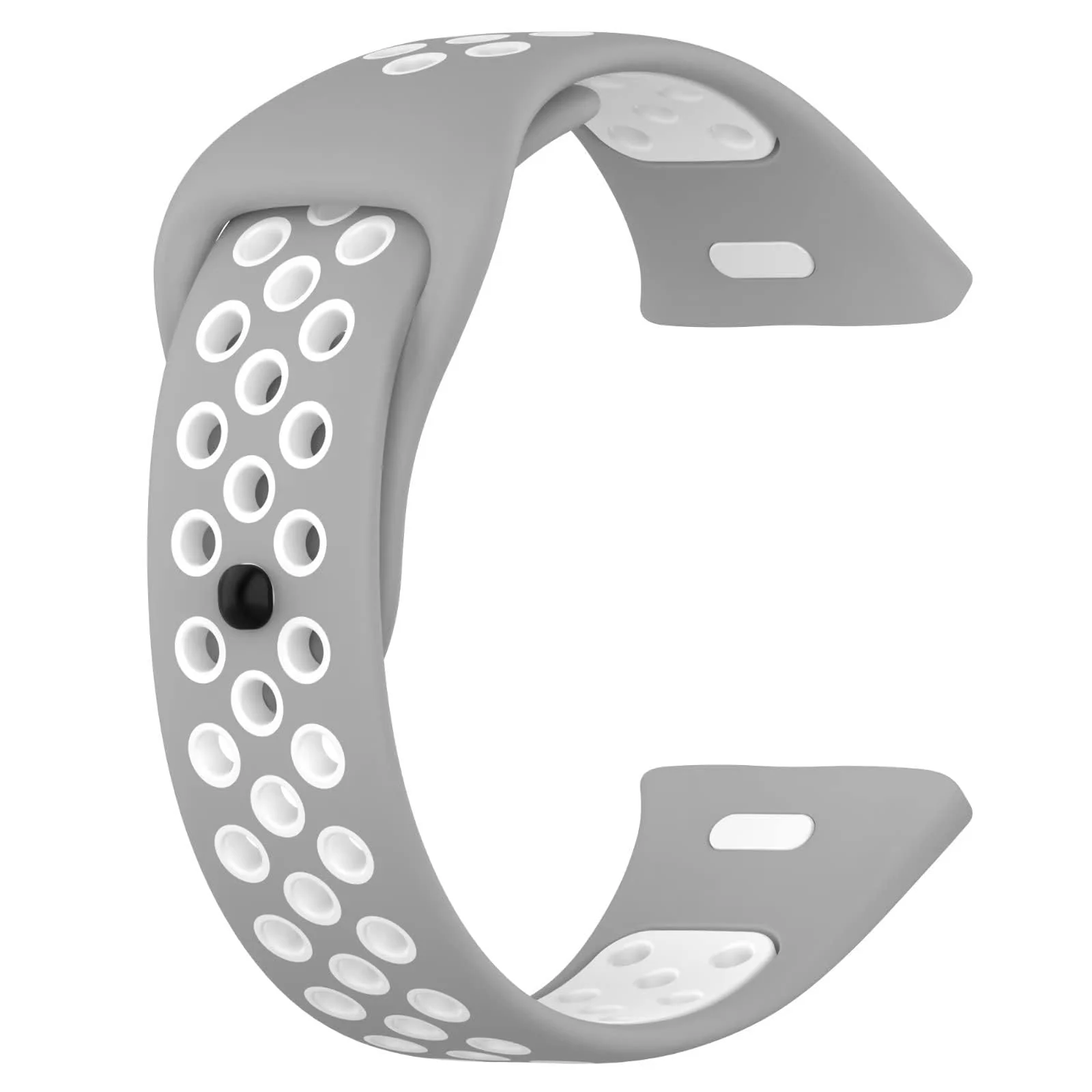 DL3 Mobilak Strap For Xiaomi Redmi Watch 3 (Not for Redmi Watch 3 Lite/Active), [Breathable] Soft Silicone Strap, Two Tone Band, Silicone Replacement Strap - Black