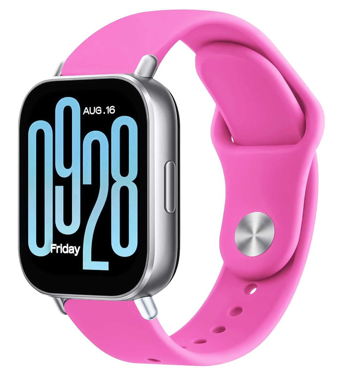 DL3 Mobilak Straps Compatible with Xiaomi Redmi Watch 5 Active/Redmi Watch 5 Lite Bracelets for Men Women, 22mm Soft Silicone Strap, Waterproof Adjustable Band Sports Replacement - Fuchsia