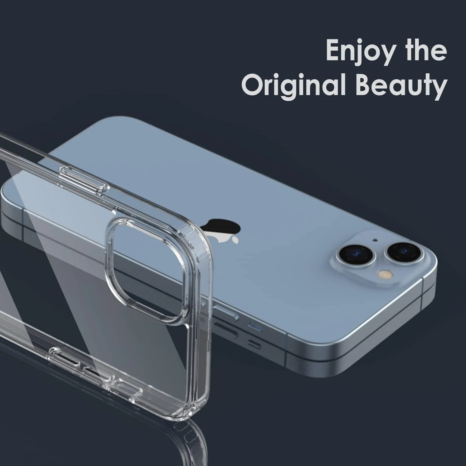 DL3 Mobilak Clear TPU Protective Case for iPhone with Camera Protection and Shockproof Design - Clear
