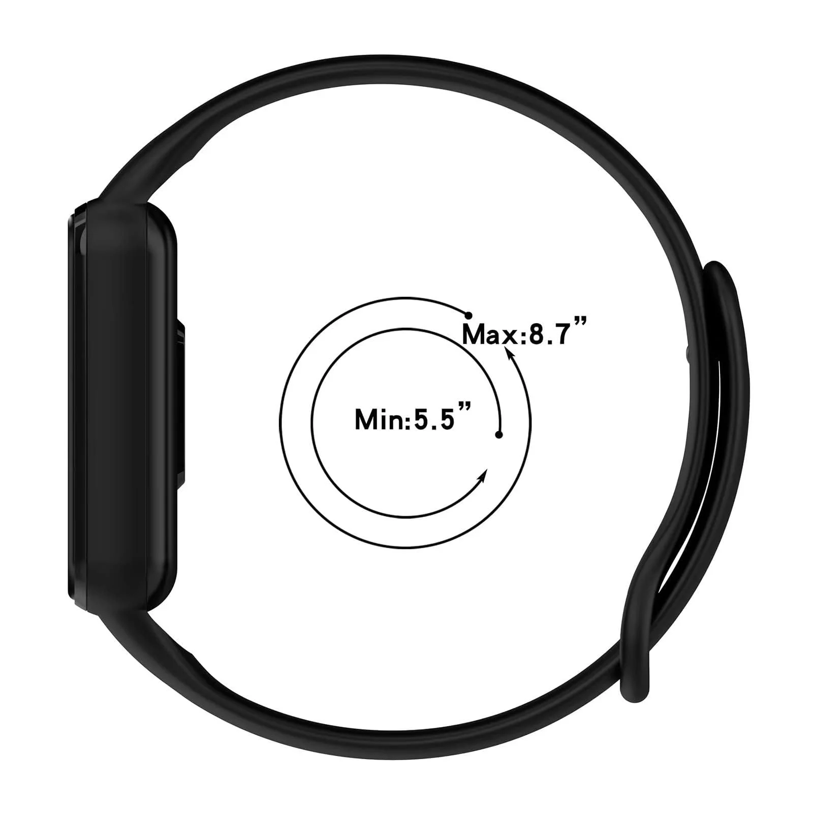 DL3 MOBILAK Sport Band Compatible With Amazfit Band 7 Fitness Tracker Replacement Strap Soft Silicone Wristband Bracelet For Amazfit Band7 - Black