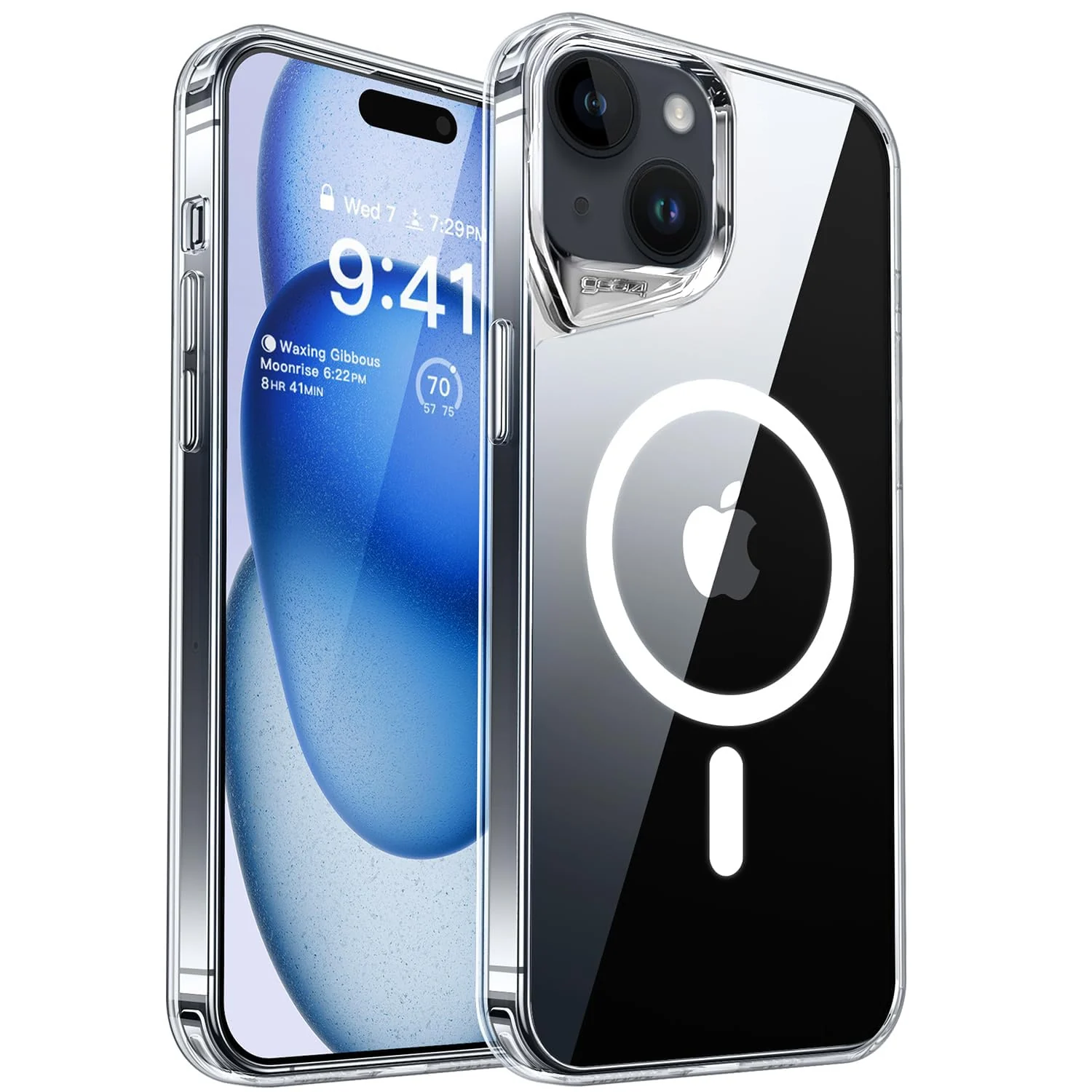 iPhone 13 / iPhone 14 — جراب هاتف شفاف مغناطيسي متوافق مع MagSafe متوافق مع Apple iPhone 13 and iPhone 14 من DL3 MOBILAK