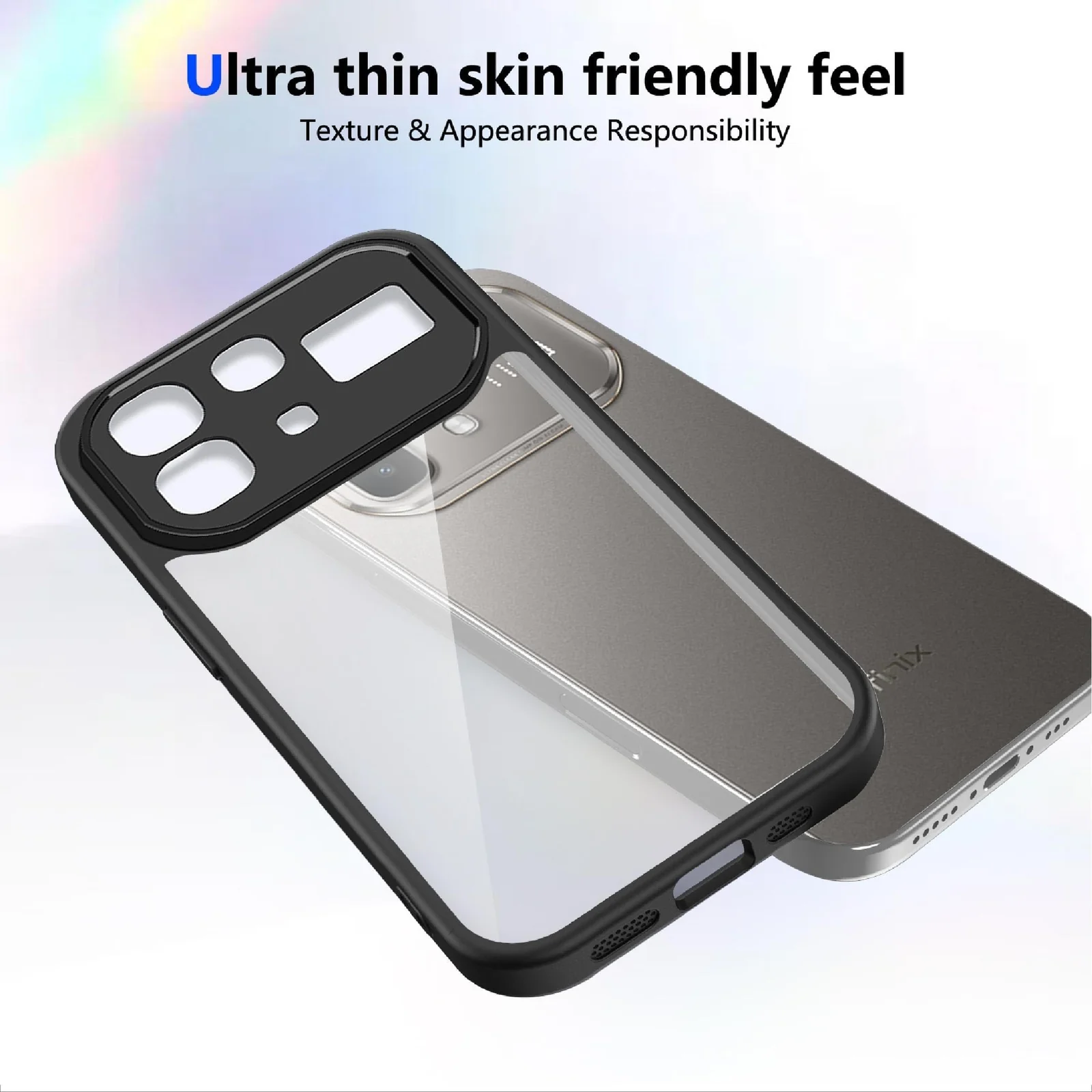 DL3 Mobilak Clear TPU Case for Infinix Note 60 Pro 5G, Camera protection, Shock-absorbing protection, Scratch-resistant surface - Black