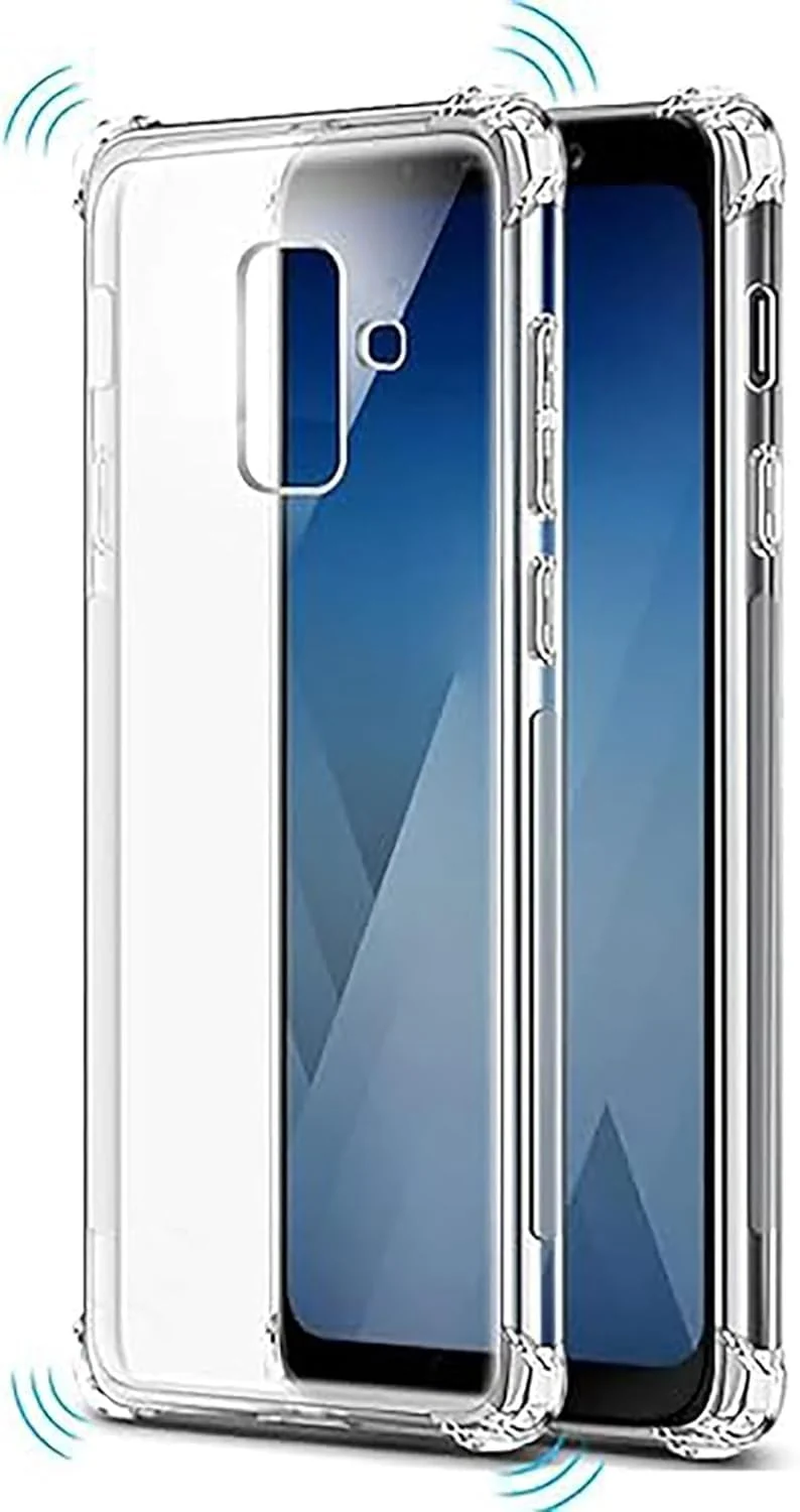 DL3 Mobilak Case Compatible with Samsung Galaxy A6 (2018), Cover Silicone TPU Gorilla Anti-shock Protector Camera Shockproof Corners - Clear