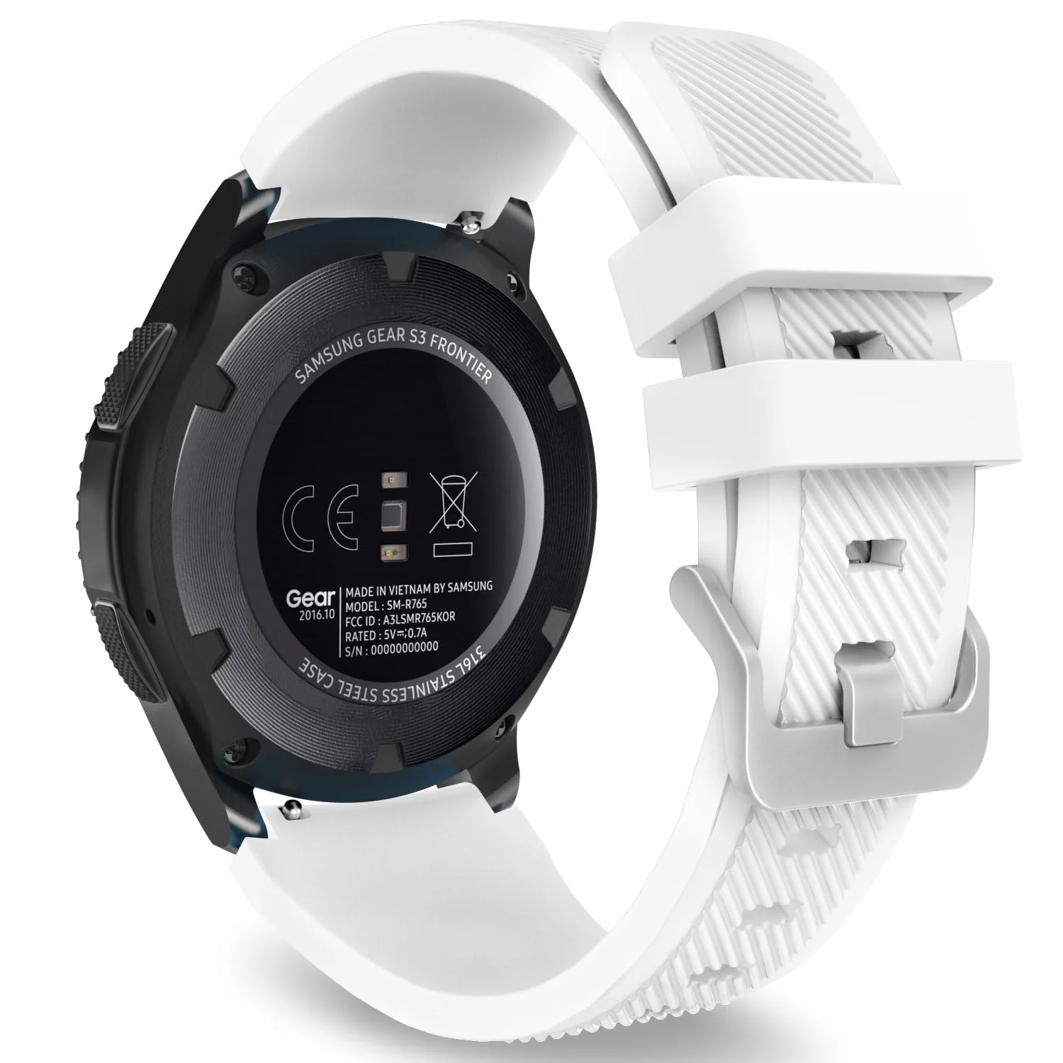 DL3 Mobilak Silicone Sport Band 22MM Xiaomi Redmi Watch 5 Active/5 Lite/Samsung Galaxy Watch 46mm/Watch 3 45mm/Gear S3/Huawei watch (GT6 GT5 GT4 GT3 GT2 GT 46MM)/GT2E/GT5 Pro/GT 6 Pro/Amazfit GTR 3/4 - A.White