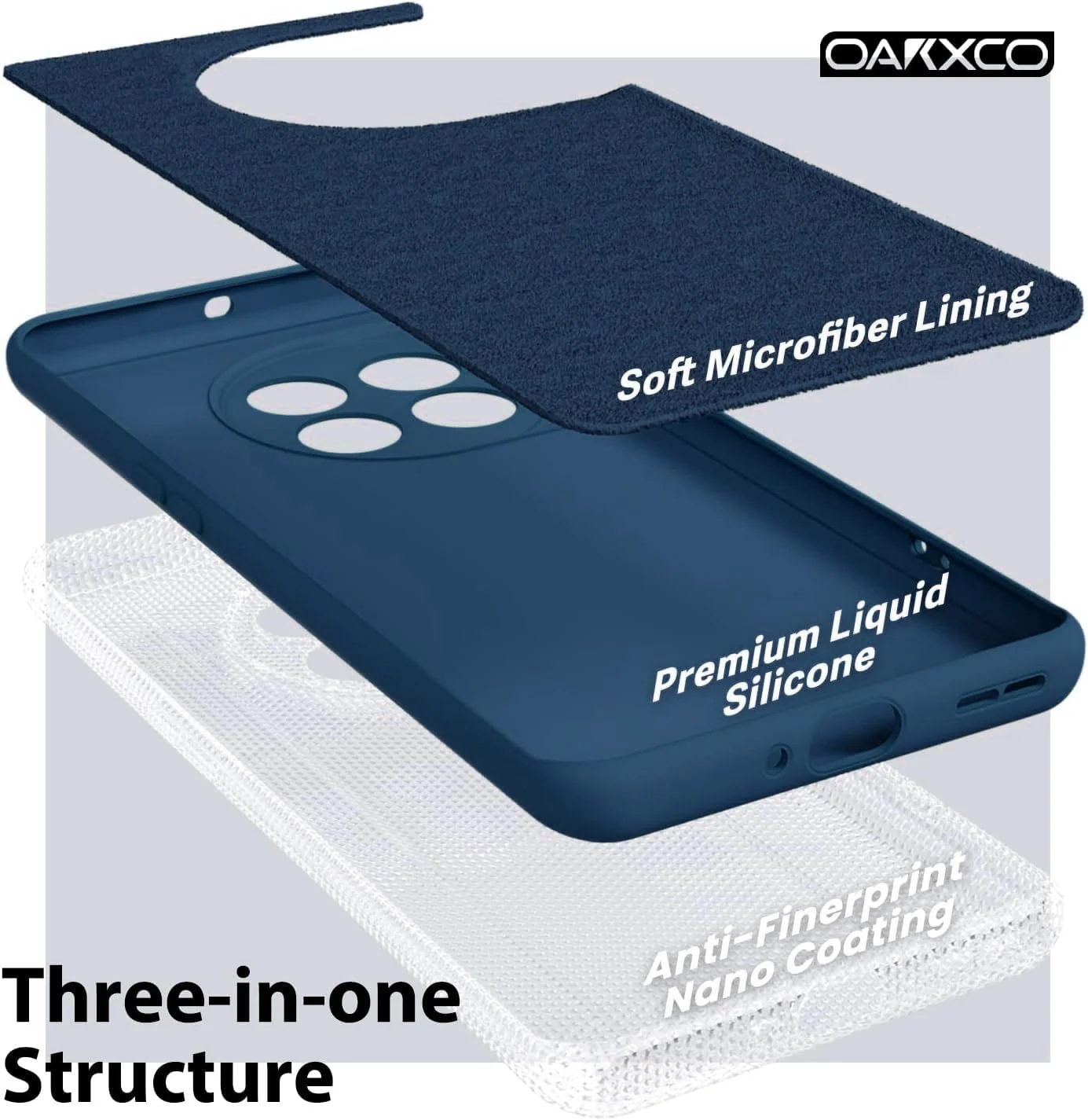 DL3 MOBILAK OnePlus 11 Case,Soft Flexible Silicone Gel Rubber Bumper Cover,Full Body Shockproof Protective Phone Case - Blue